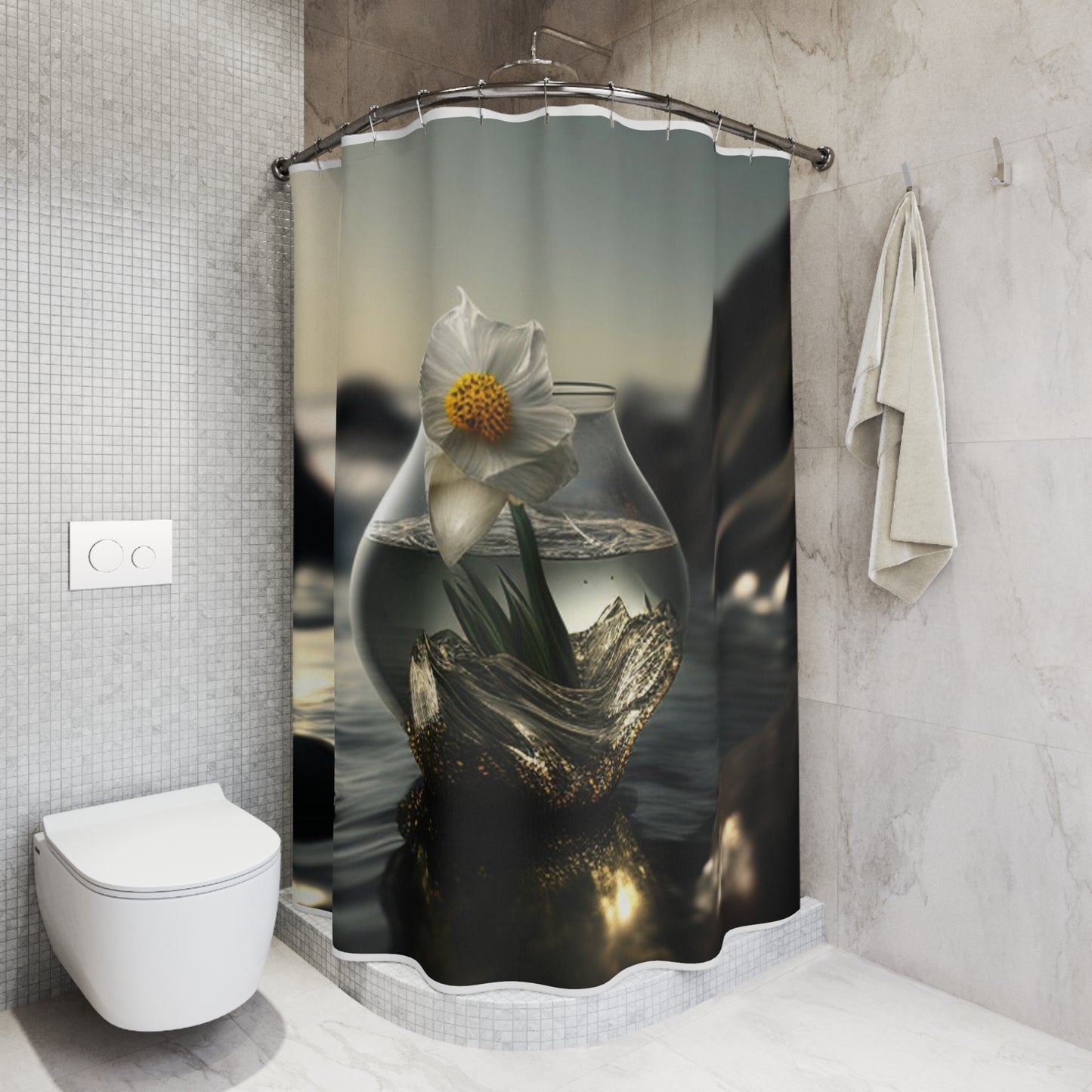 Polyester Shower Curtain Daffodil 1