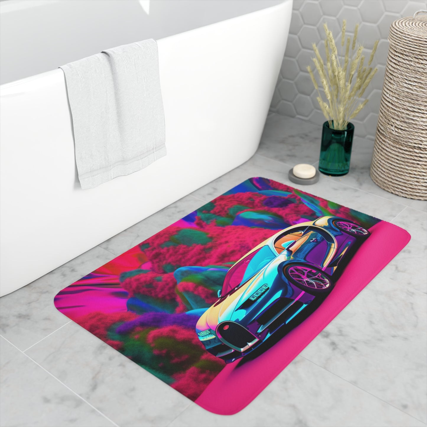 Memory Foam Bath Mat Florescent Bugatti Flair 4