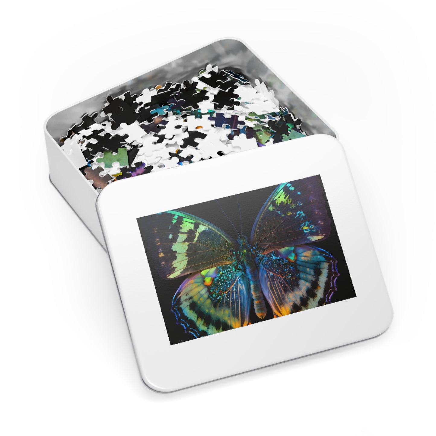 Jigsaw Puzzle (30, 110, 252, 500,1000-Piece) Neon Butterfly Flair 4