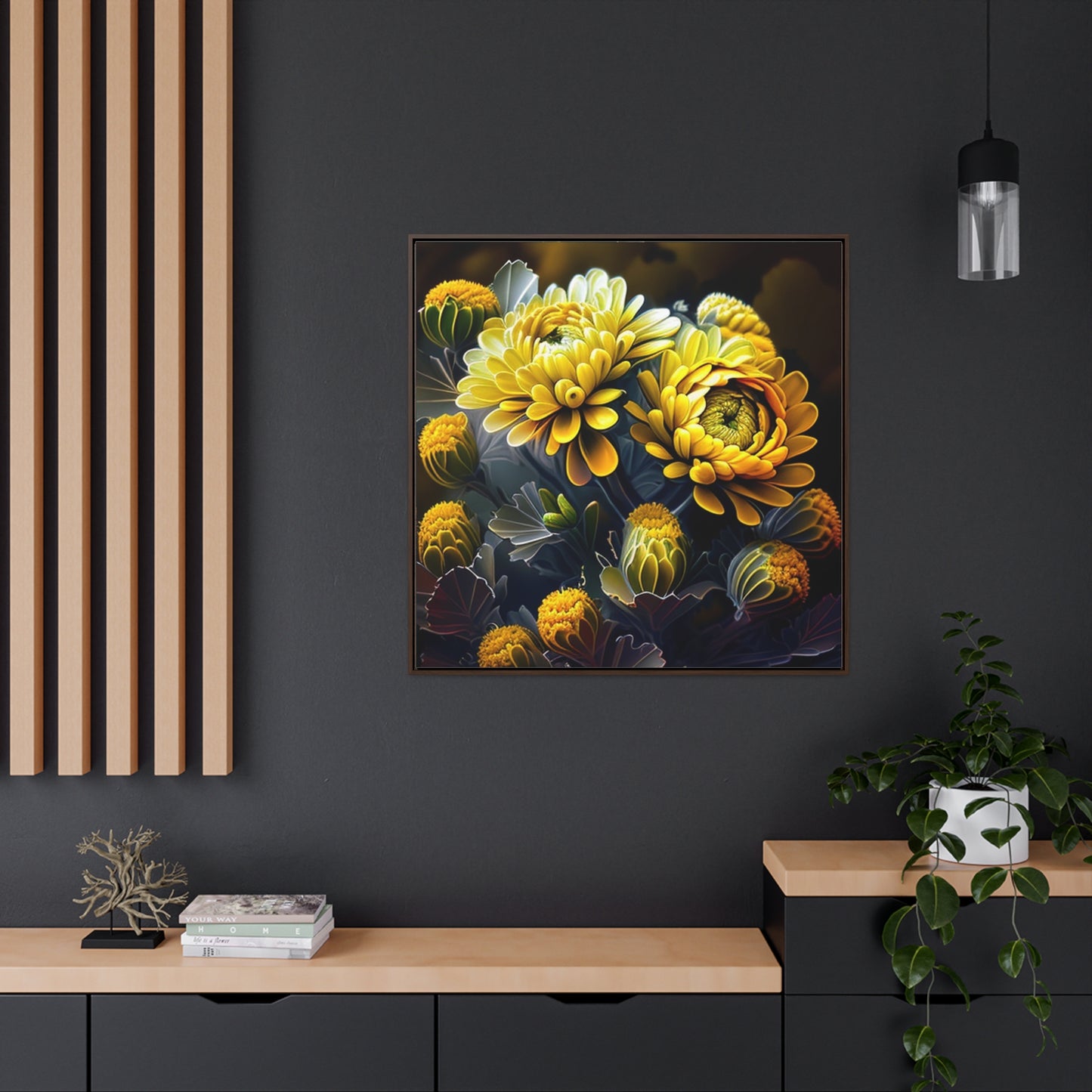 Gallery Canvas Wraps, Square Frame Yellow Hermosas Flores Amarillas 4