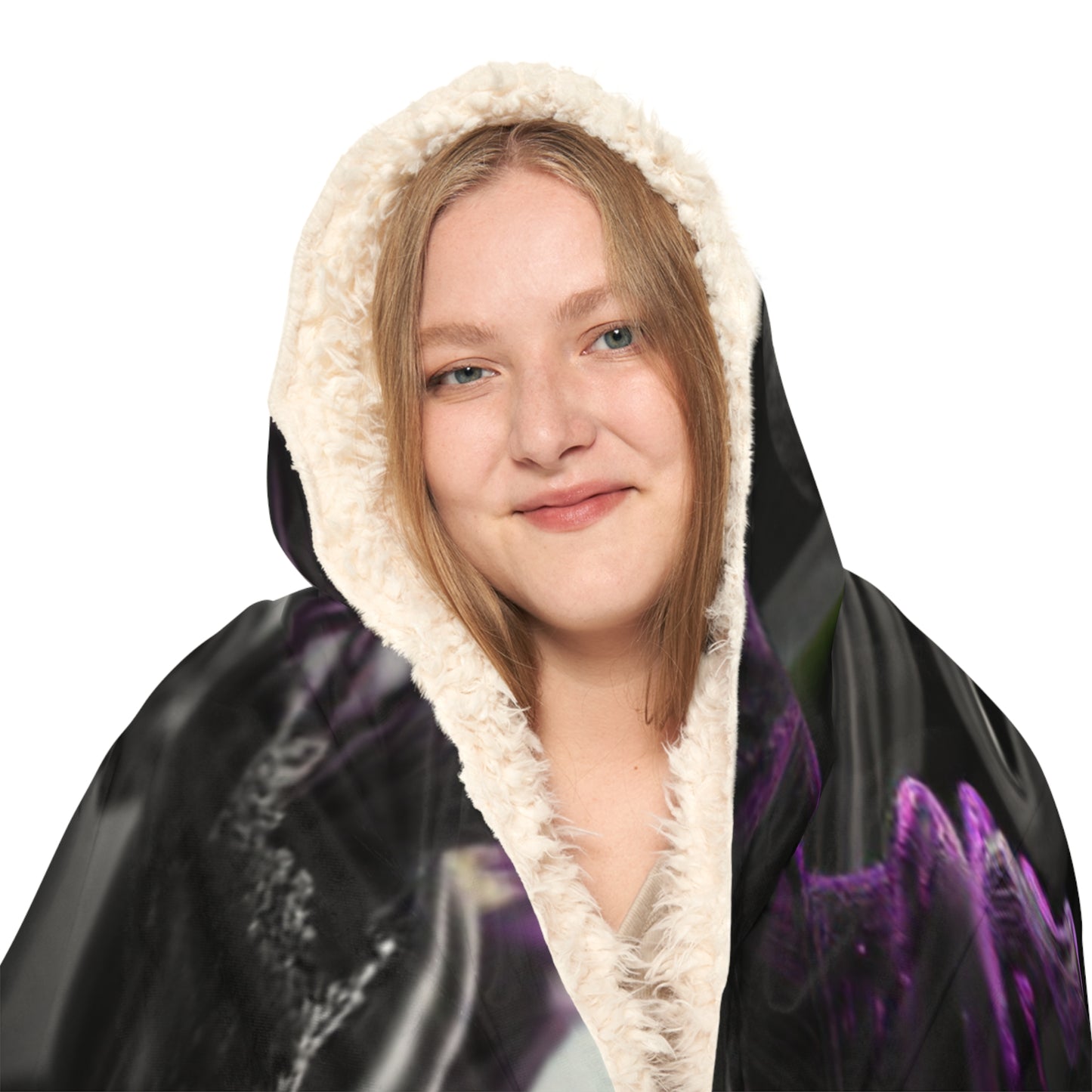 Snuggle Hooded Blanket Purple Orchid Glass vase 5