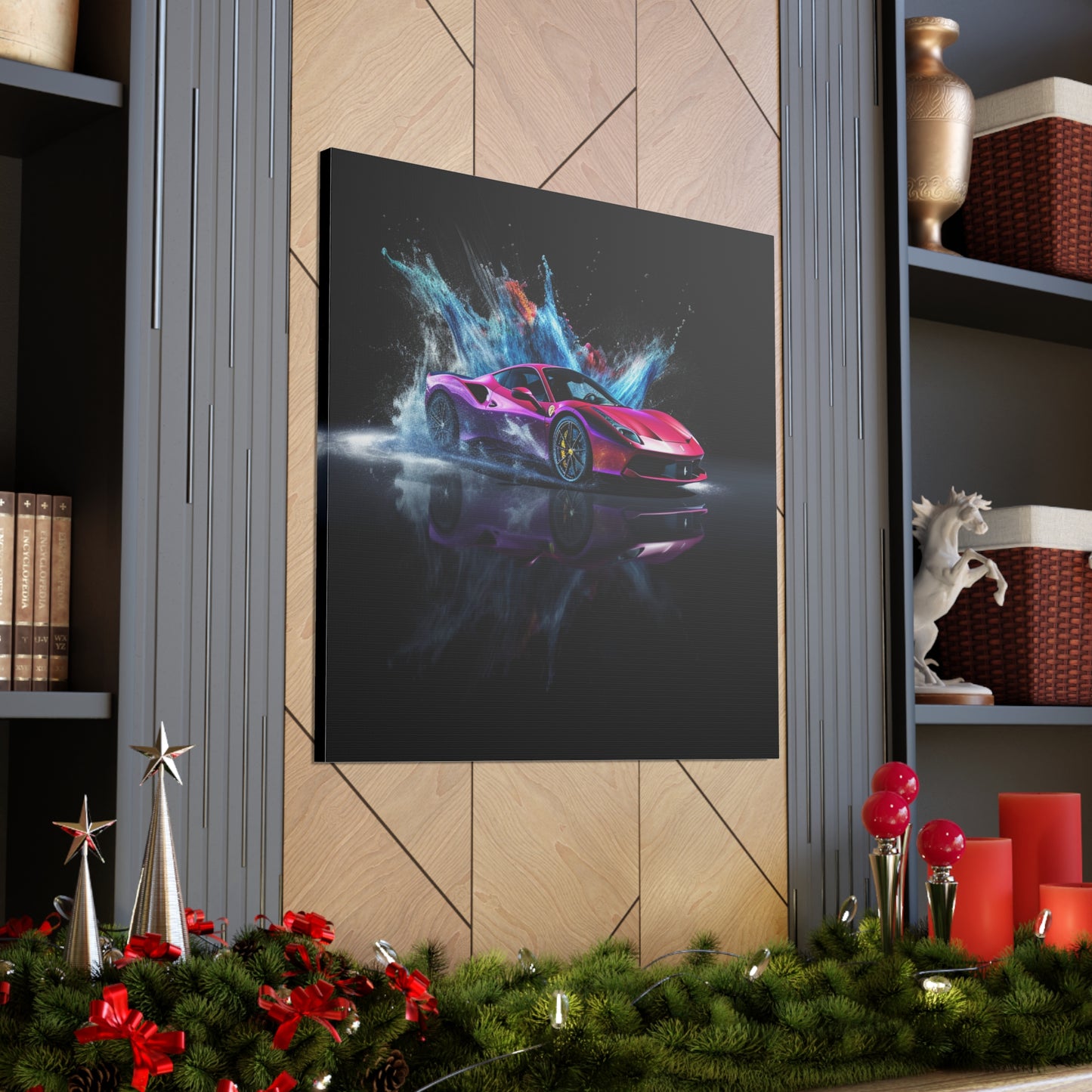 Canvas Gallery Wraps Ferrari Water Splash 4