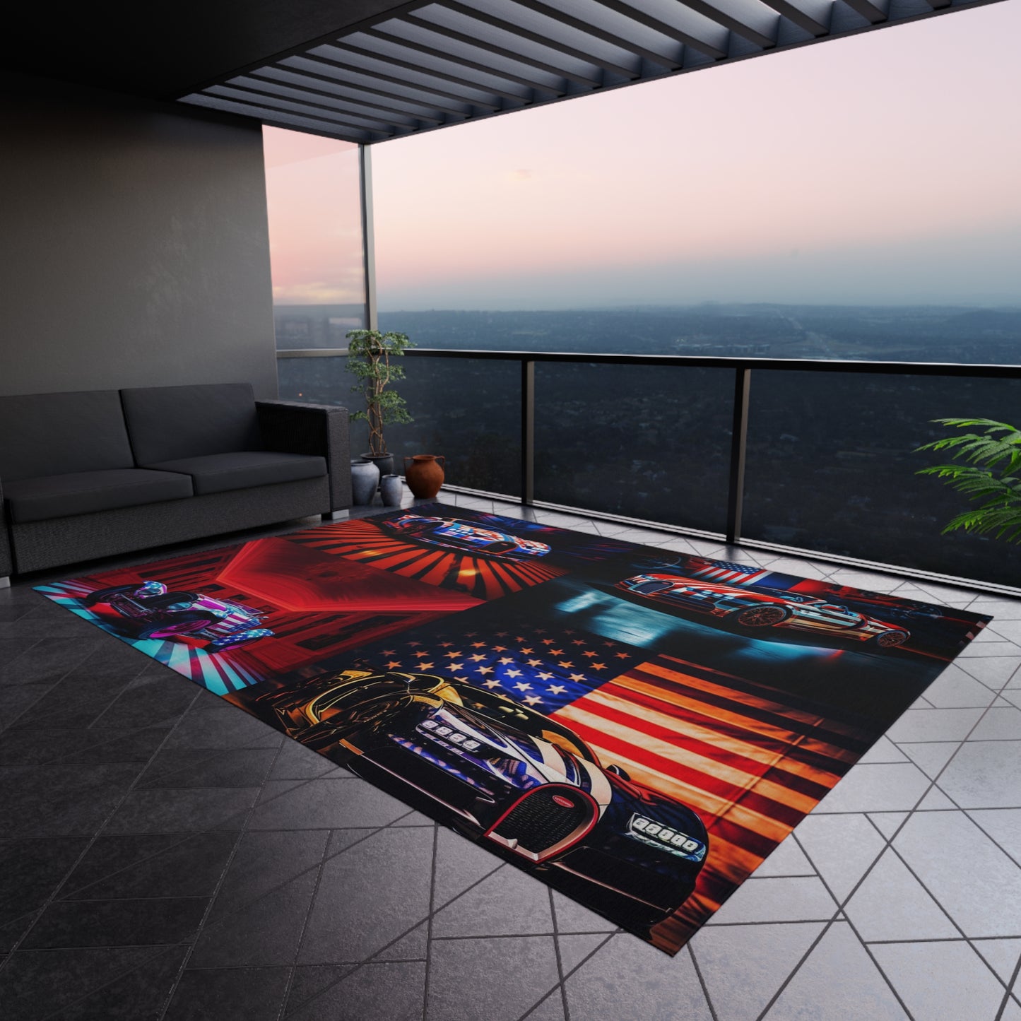 Outdoor Rug Macro Bugatti American Flag 5
