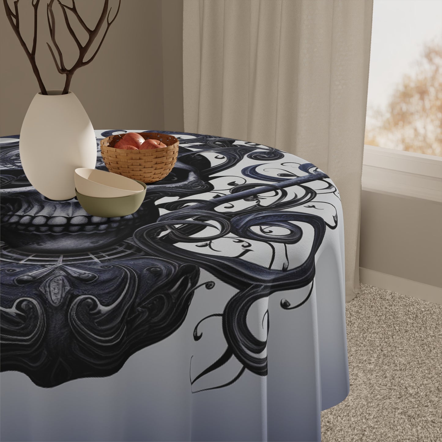 Tablecloth Skull Treble Clef 1