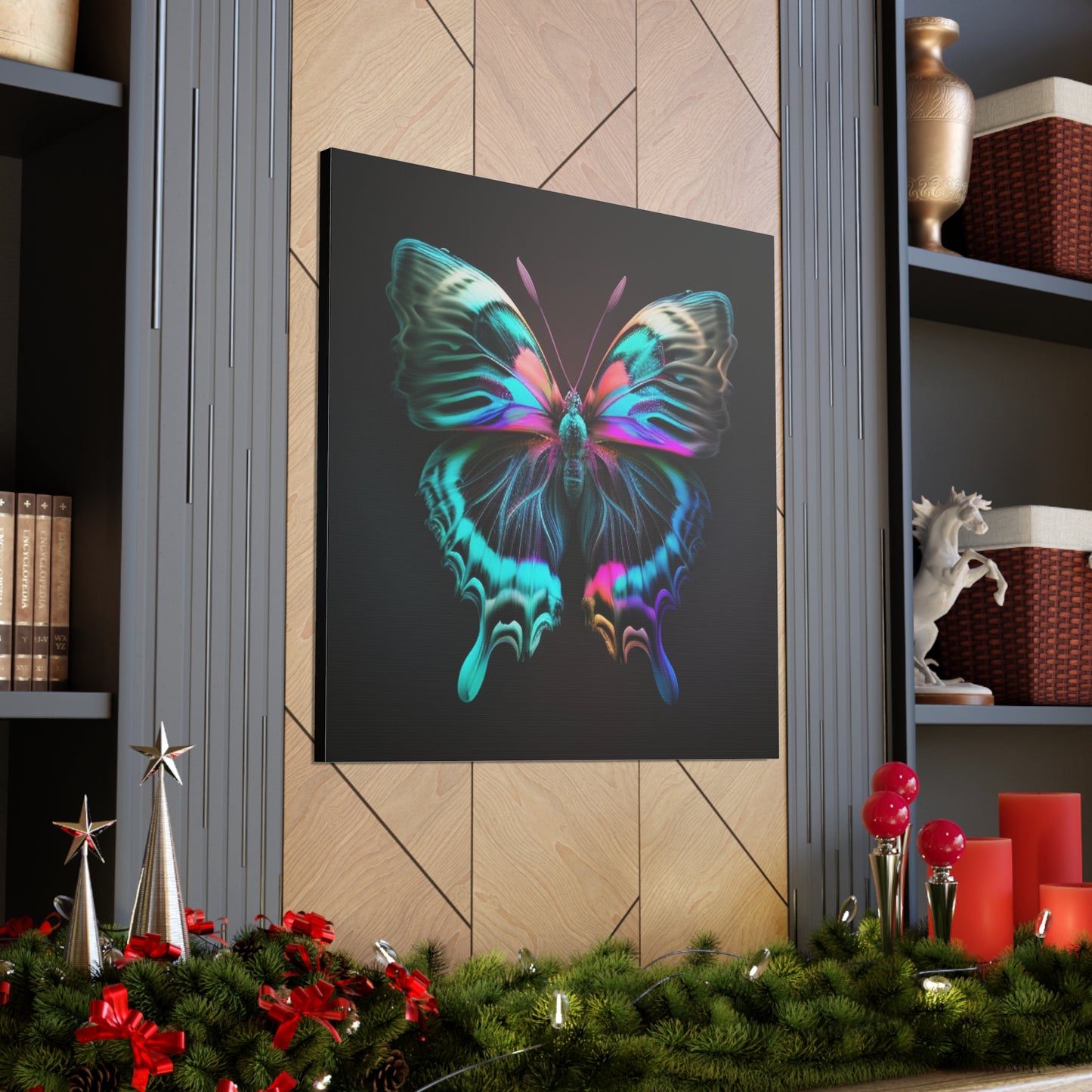 Canvas Gallery Wraps Neon Butterfly Fusion 3