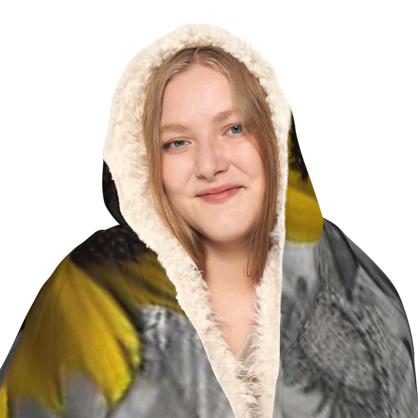 Snuggle Hooded Blanket Yellw Sunflower in a vase 1