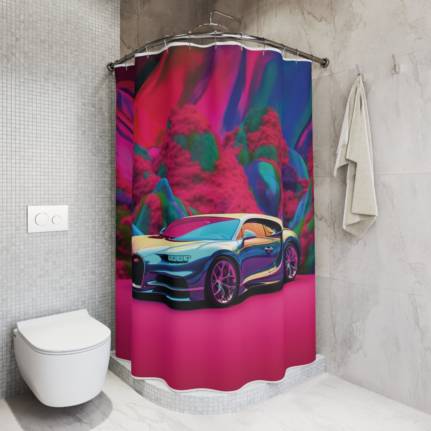 Polyester Shower Curtain Florescent Bugatti Flair 4