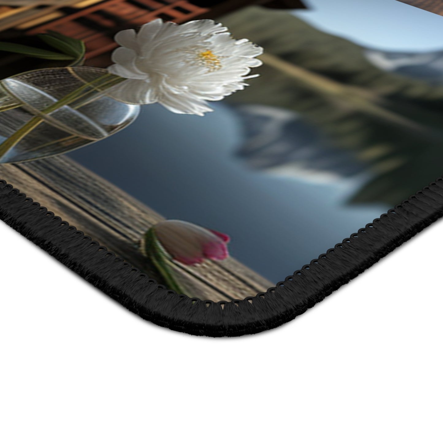 Gaming Mouse Pad White Peony glass vase 5