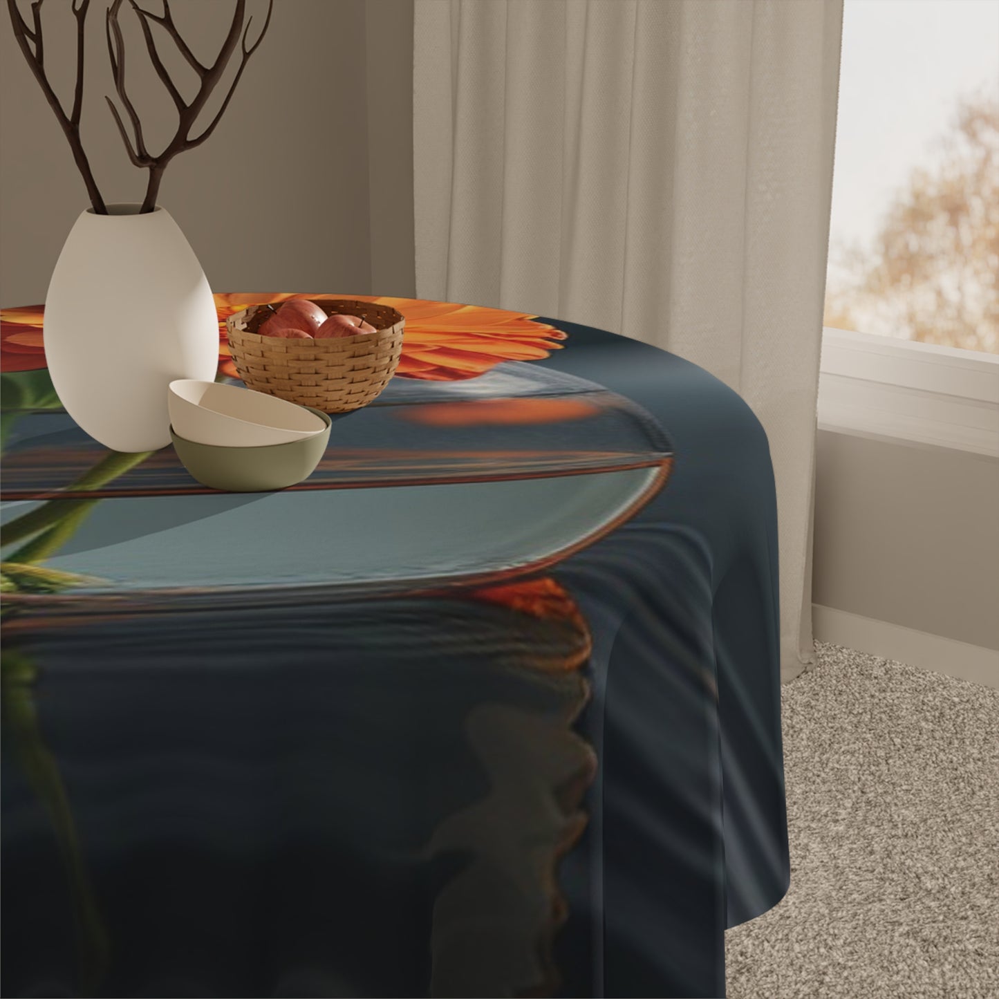 Tablecloth Orange Zinnia 2