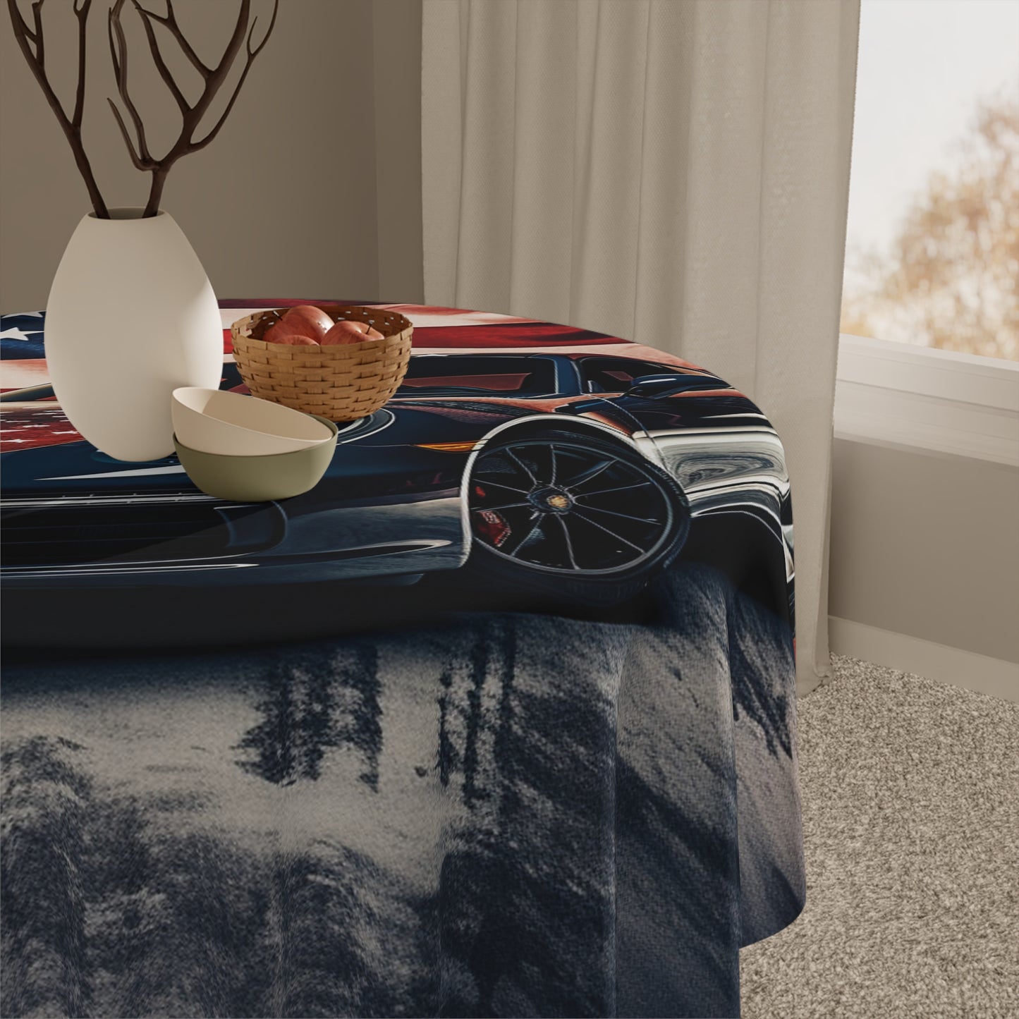 Tablecloth Abstract American Flag Background Porsche 2