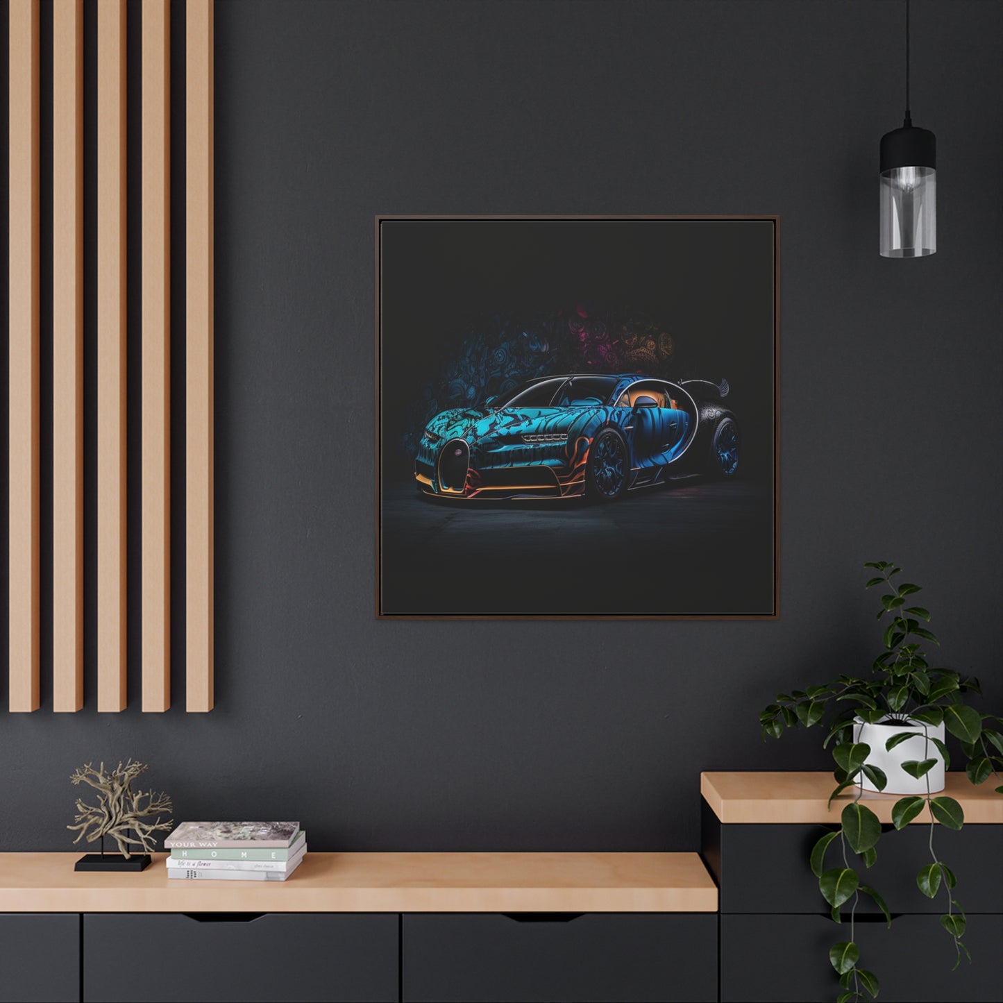 Gallery Canvas Wraps, Square Frame Bugatti Blue 3