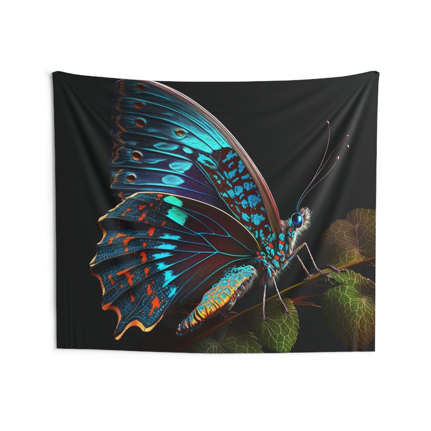 Indoor Wall Tapestries Hue Neon Butterfly 2