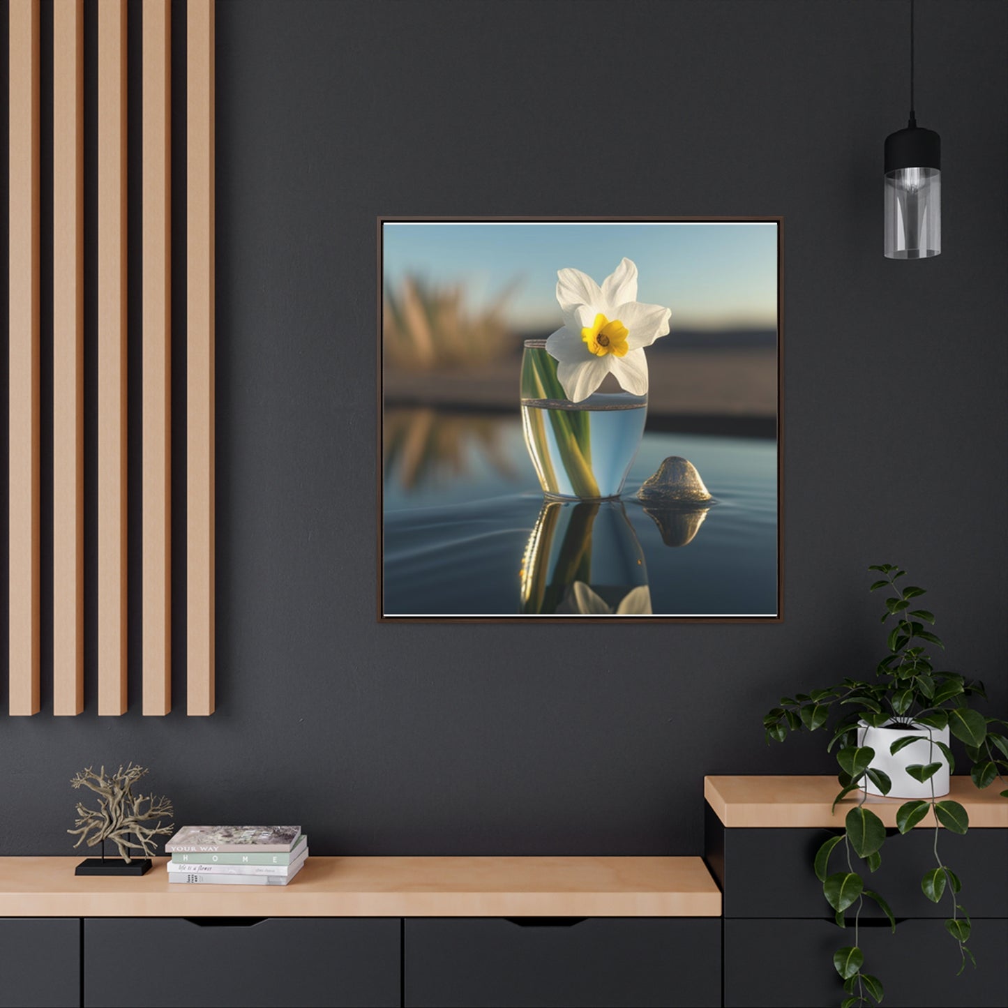 Gallery Canvas Wraps, Square Frame Daffodil 4