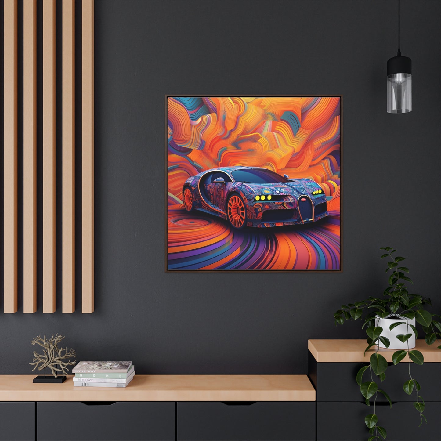 Gallery Canvas Wraps, Square Frame Bugatti Abstract Concept 4