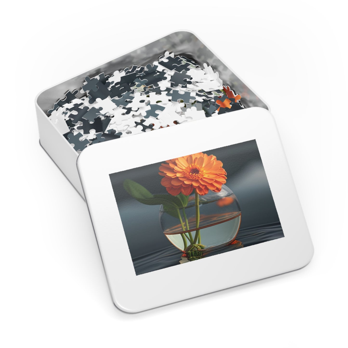 Jigsaw Puzzle (30, 110, 252, 500,1000-Piece) Orange Zinnia 2