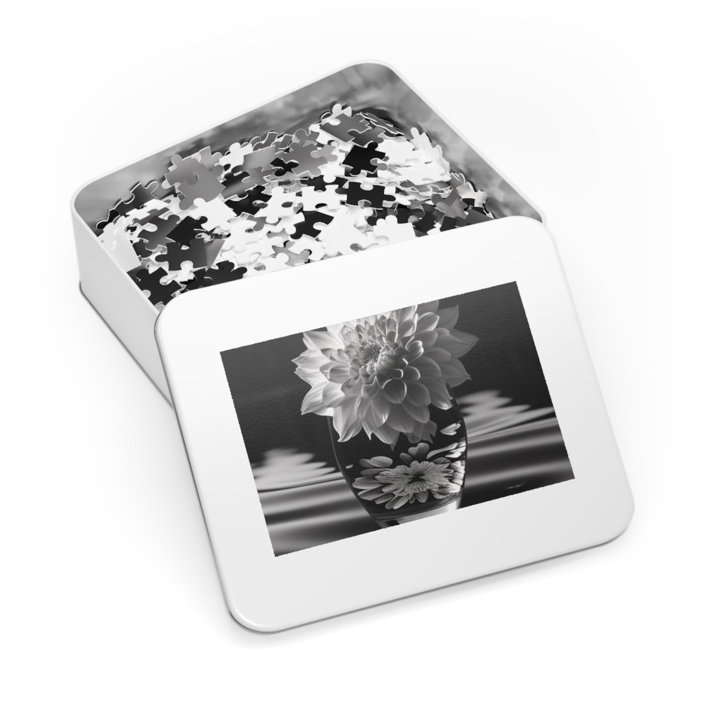 Jigsaw Puzzle (30, 110, 252, 500,1000-Piece) White Dahlia 4