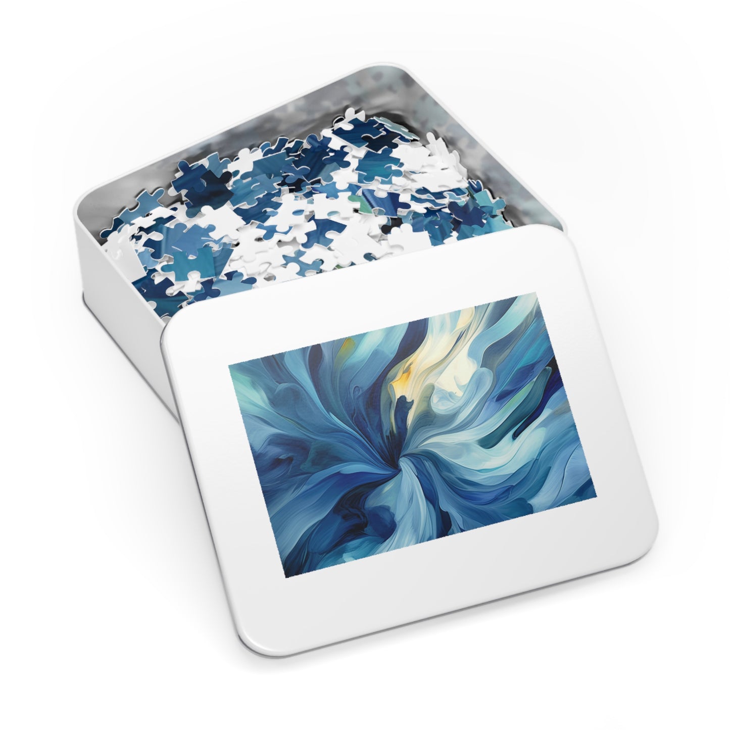 Jigsaw Puzzle (30, 110, 252, 500,1000-Piece) Blue Tluip Abstract 4