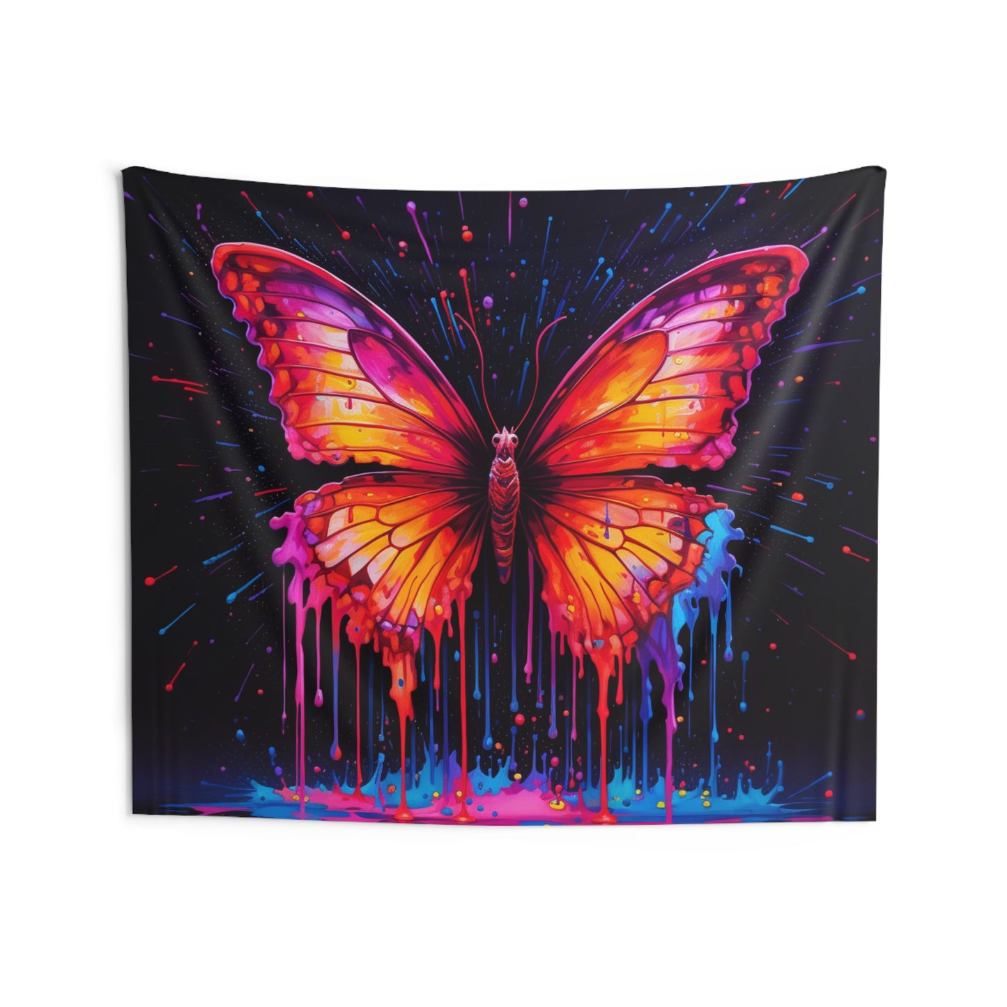Indoor Wall Tapestries Pink Butterfly Flair 4