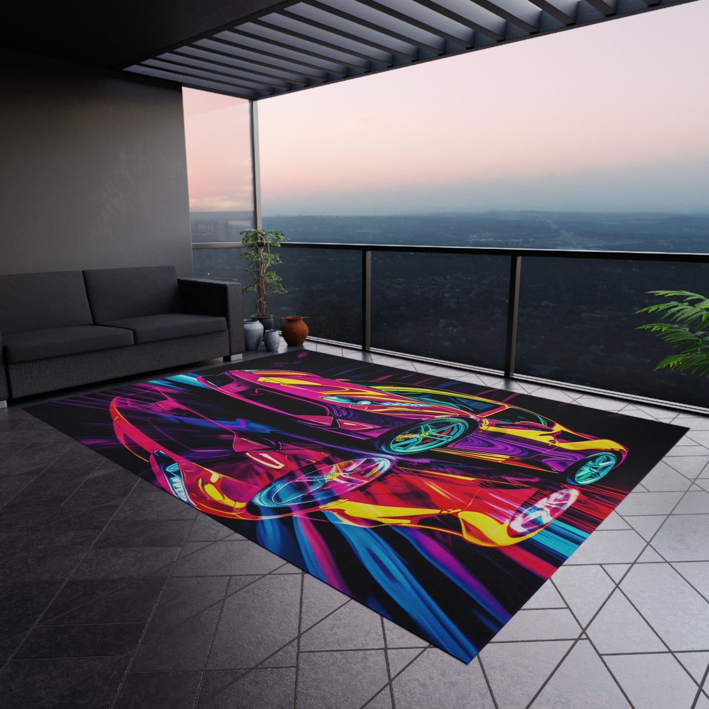 Outdoor Rug Pink Ferrari Macro 2