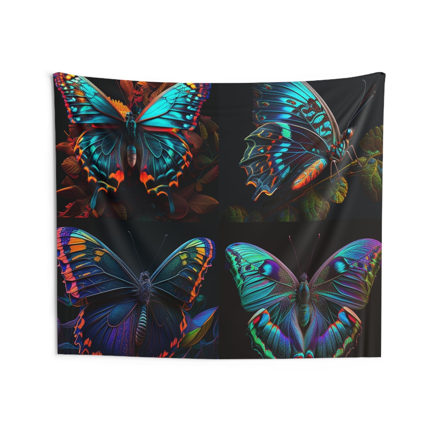 Indoor Wall Tapestries Hue Neon Butterfly 5