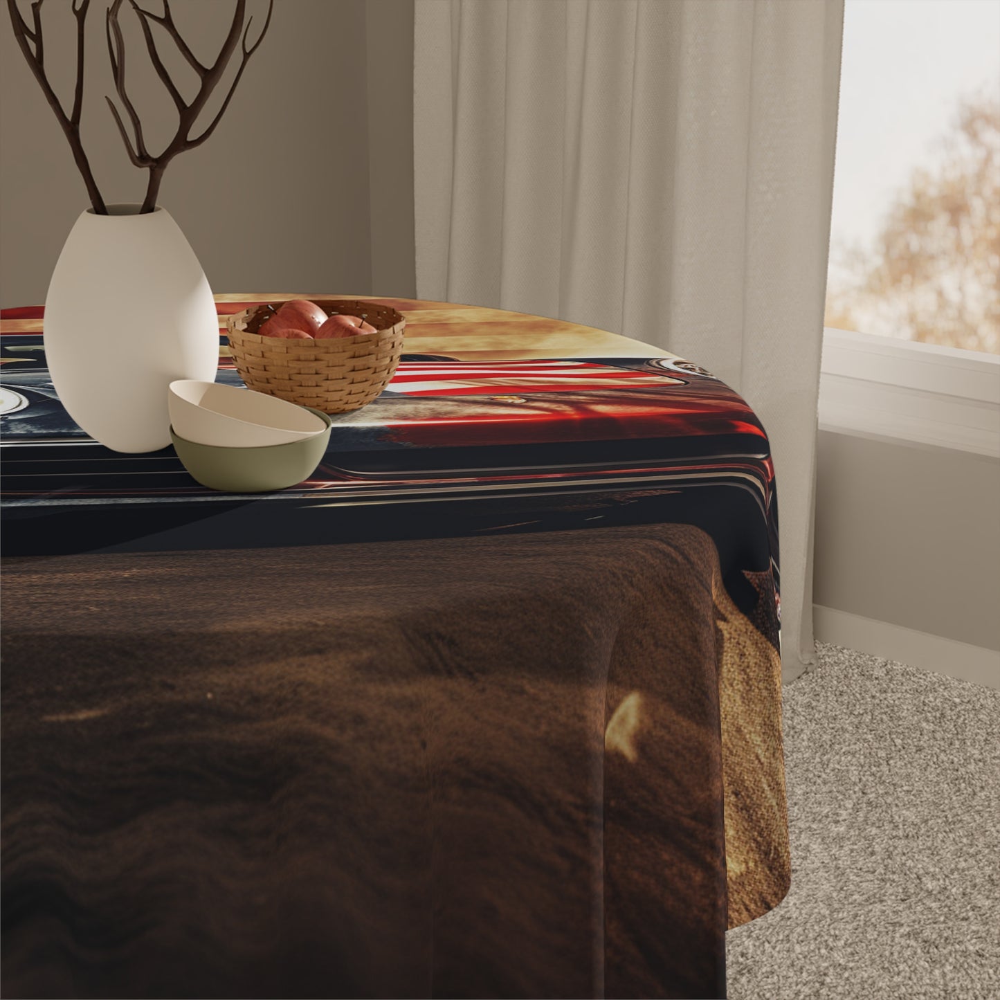 Tablecloth Abstract American Flag Background Porsche 1