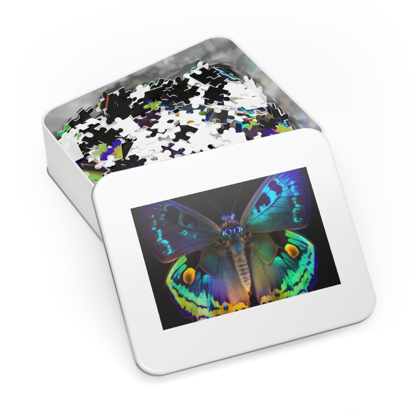 Jigsaw Puzzle (30, 110, 252, 500,1000-Piece) Neon Hue Butterfly 4