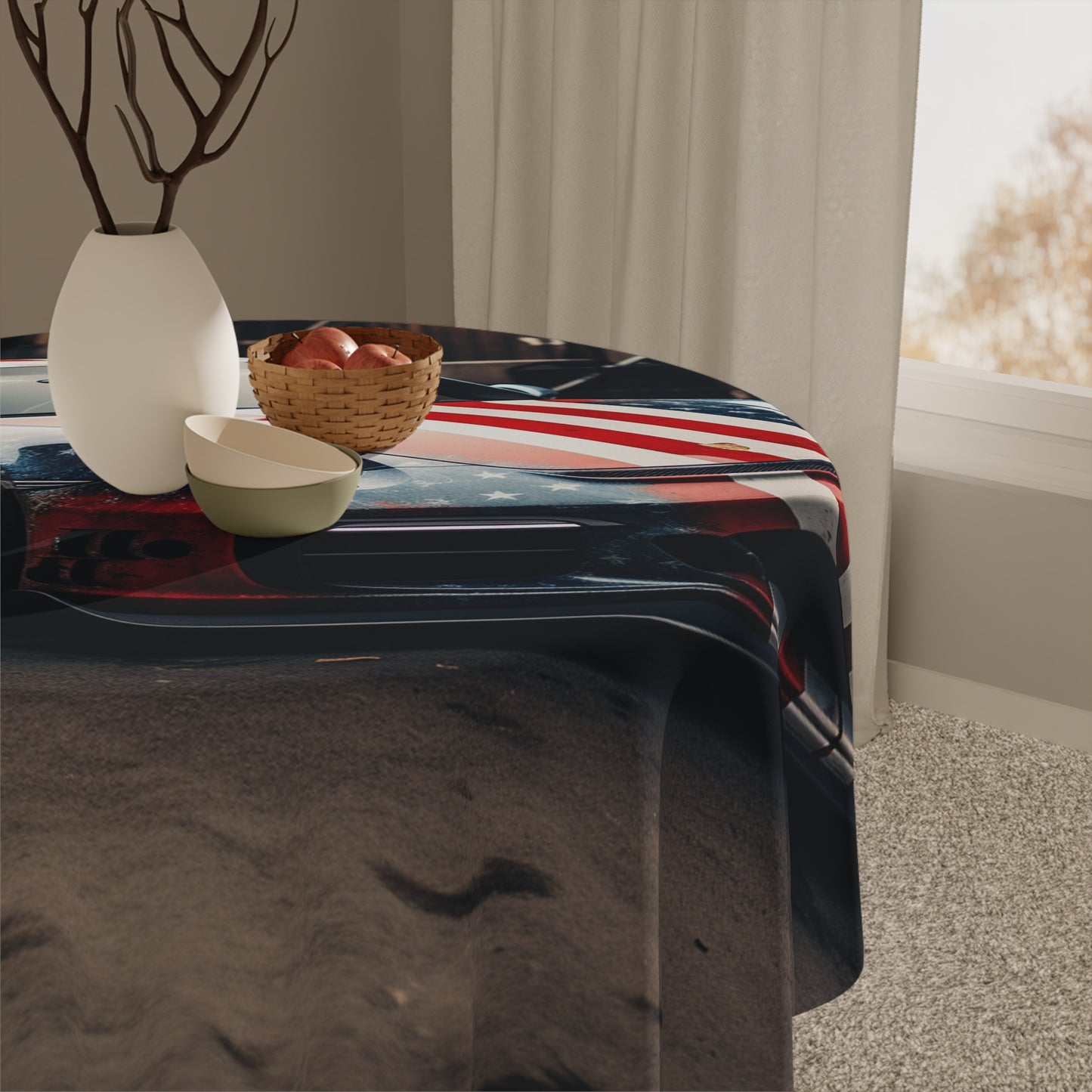 Tablecloth American Flag Porsche 3