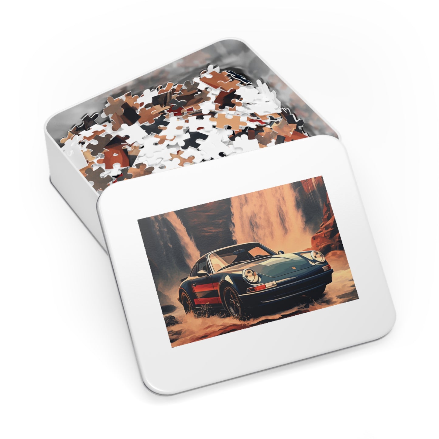 Jigsaw Puzzle (30, 110, 252, 500,1000-Piece) American Flag Porsche Abstract 3