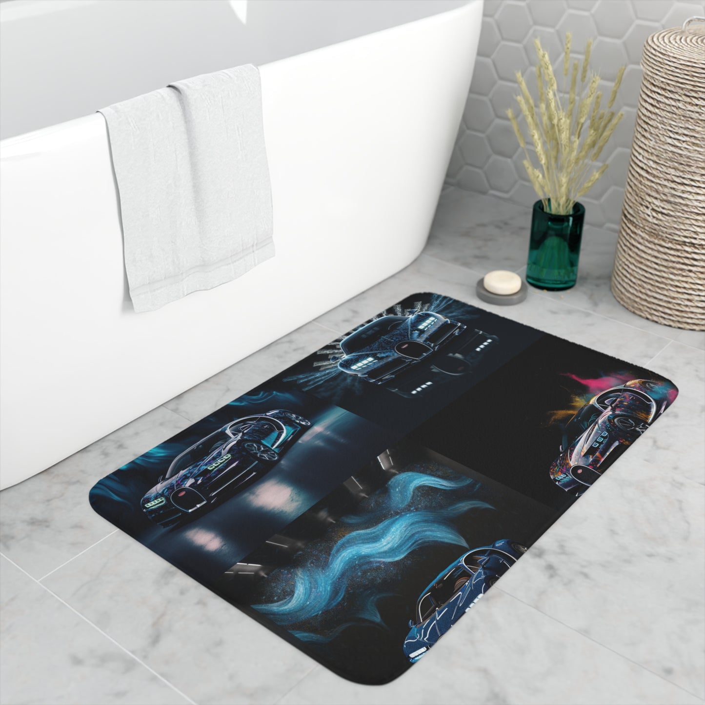 Memory Foam Bath Mat Hyper Bugatti 5