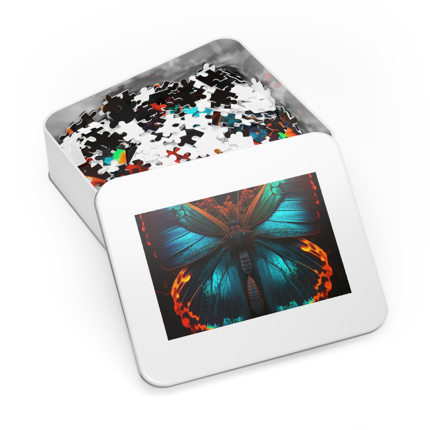 Jigsaw Puzzle (30, 110, 252, 500,1000-Piece) Neon Butterfly Flair 3