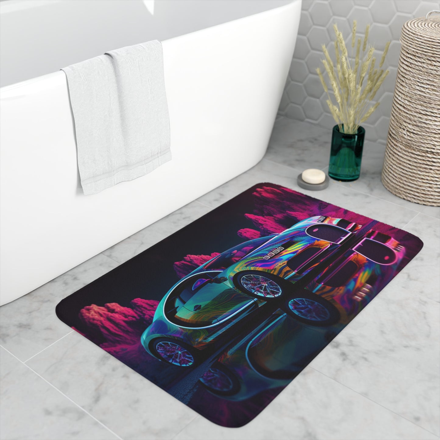 Memory Foam Bath Mat Florescent Bugatti Flair 2