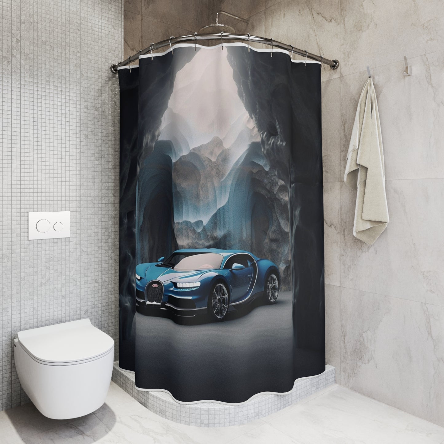 Polyester Shower Curtain Bugatti Real Look 2