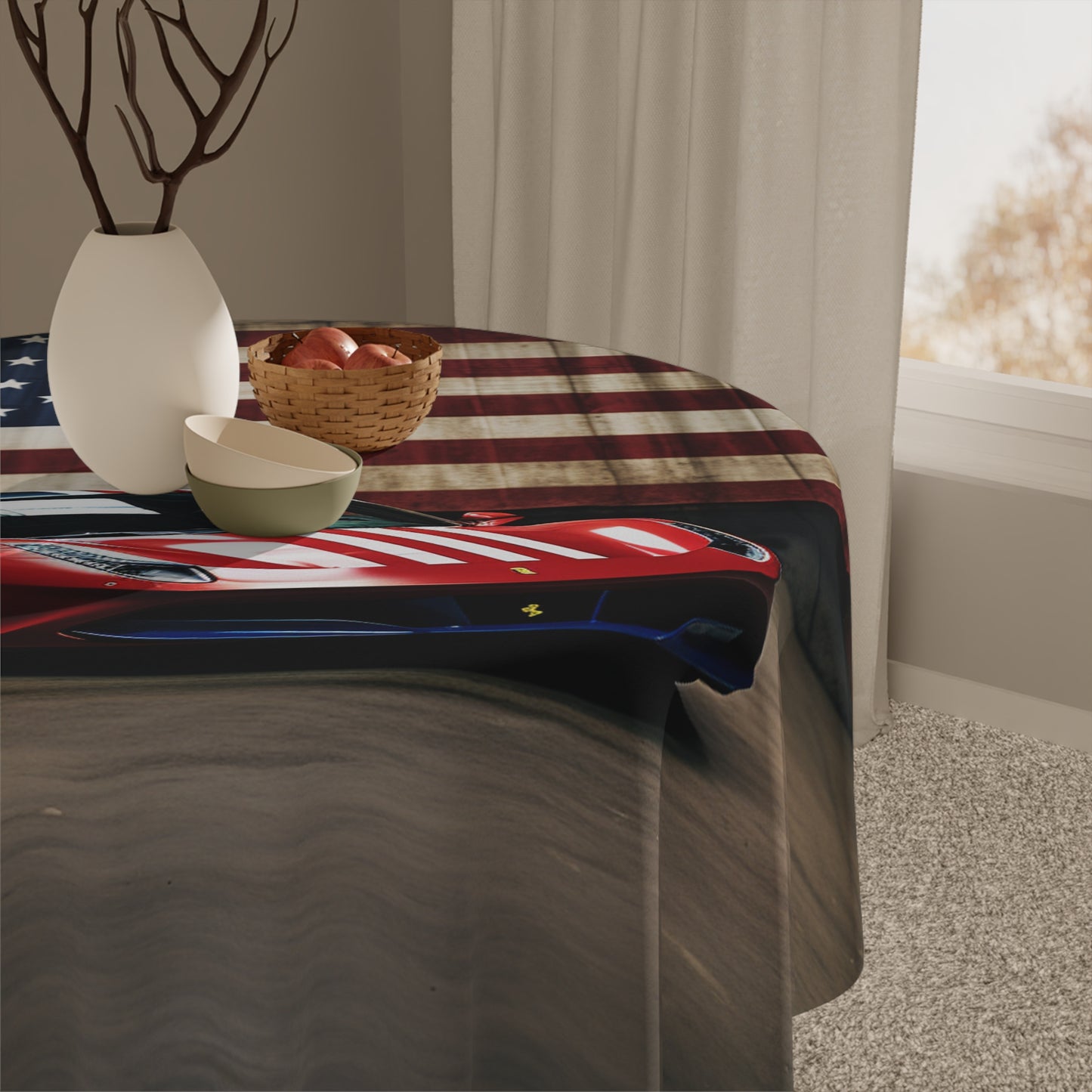 Tablecloth American Flag Farrari 4
