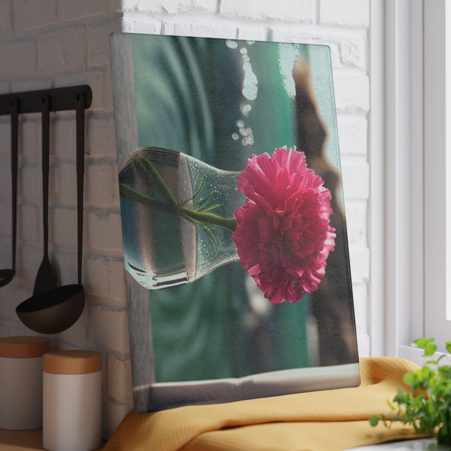 Glass Cutting Board Carnation 4