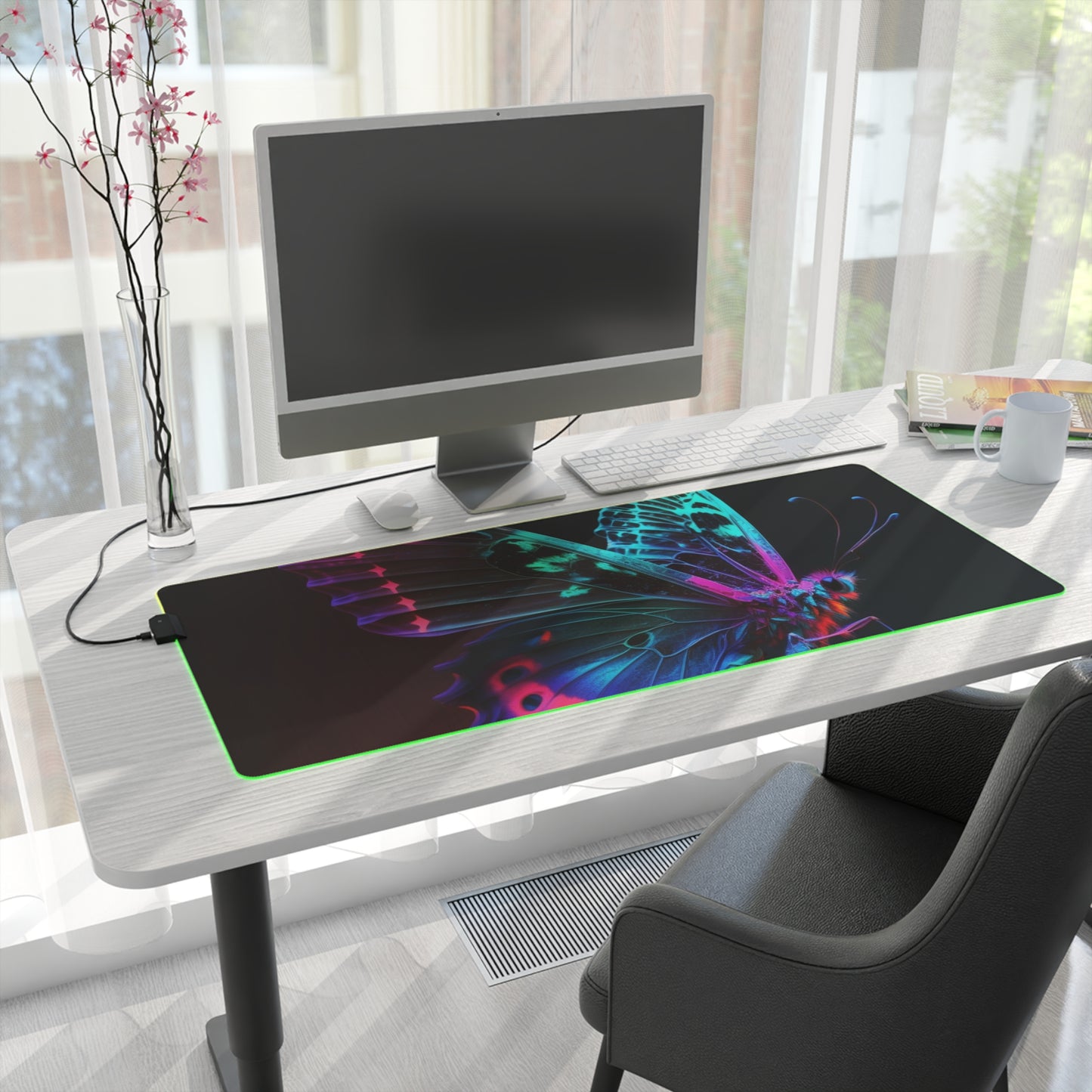 LED Gaming Mouse Pad Raw Hyper Color Butterfly 1