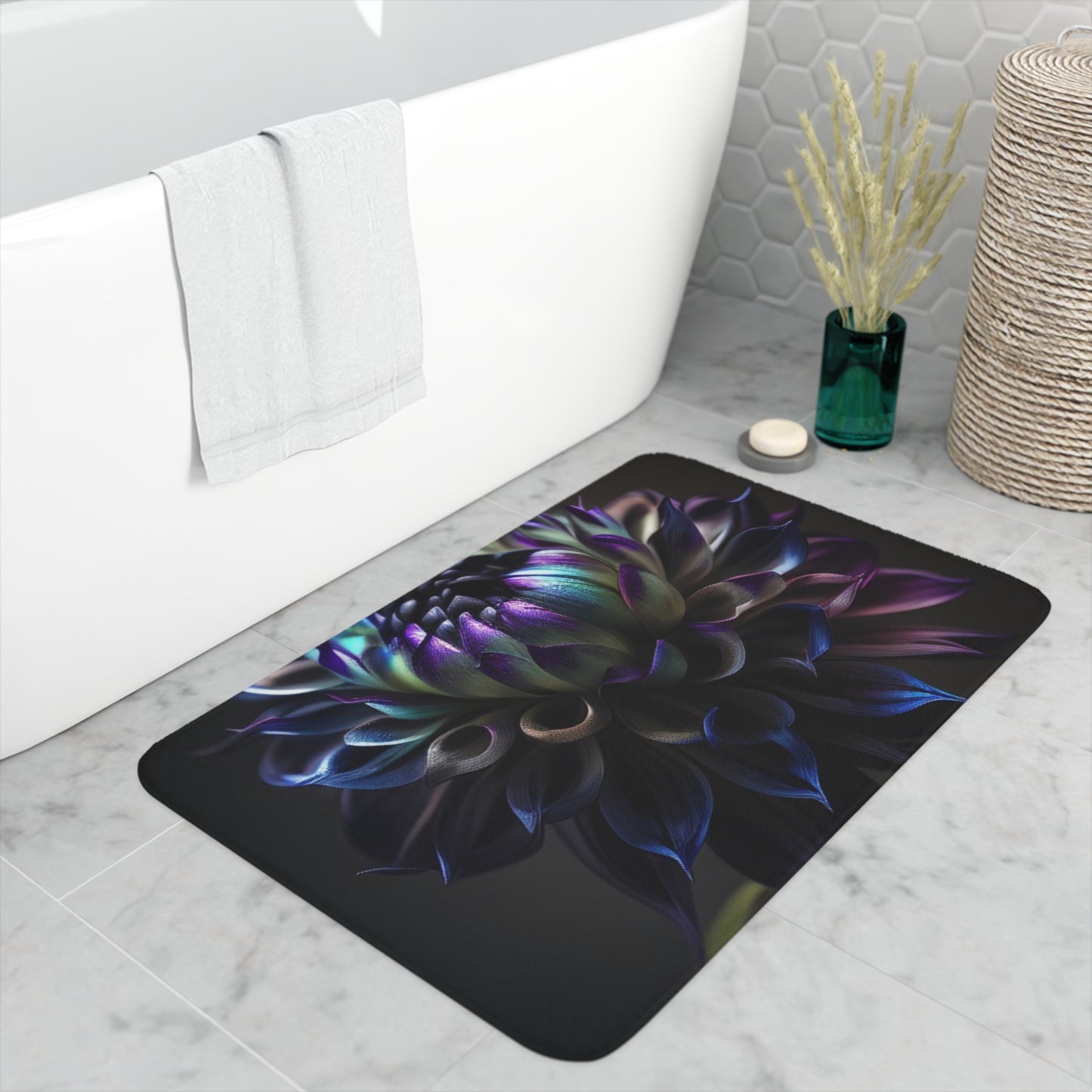 Memory Foam Bath Mat Dahlia Purple 4