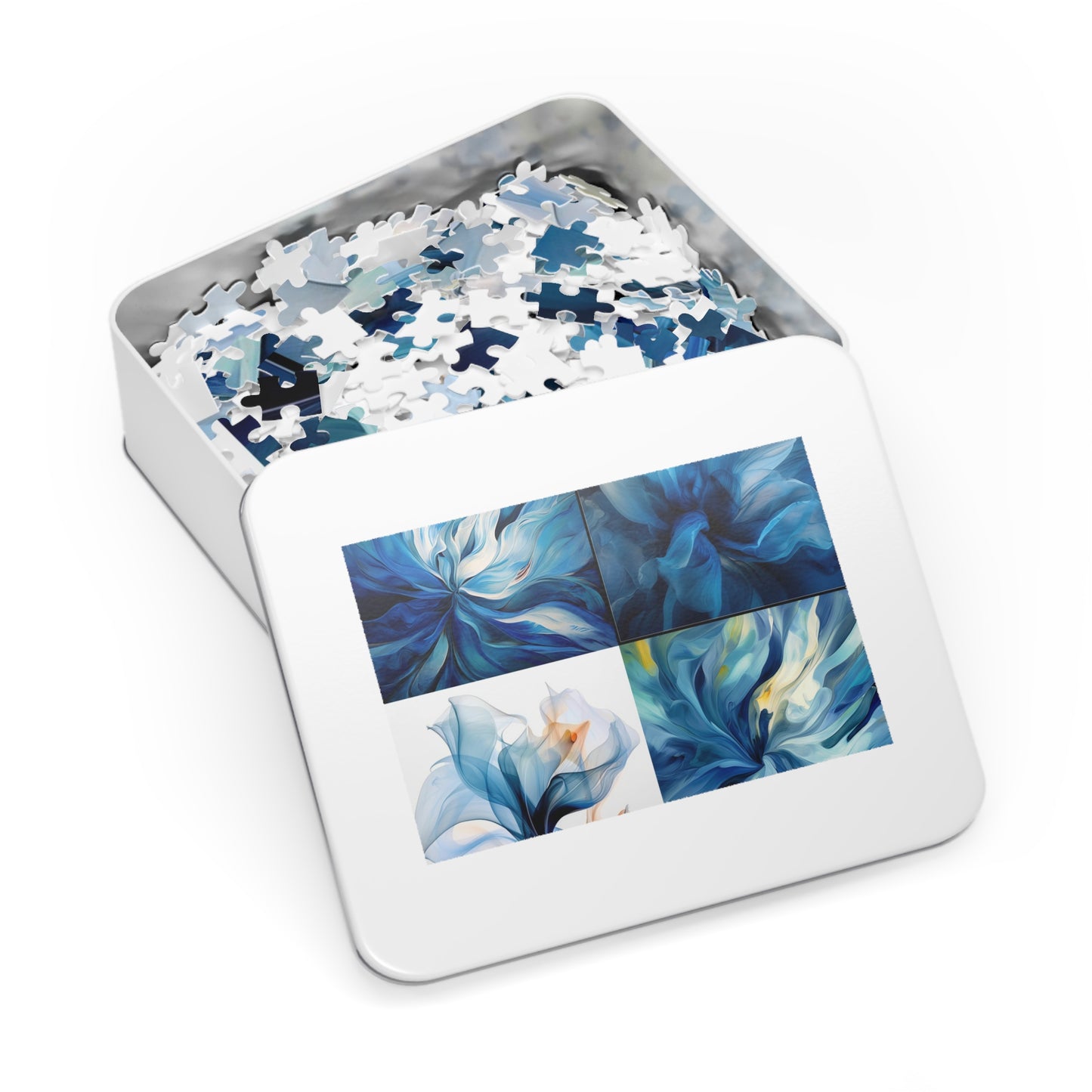 Jigsaw Puzzle (30, 110, 252, 500,1000-Piece) Blue Tluip Abstract 5