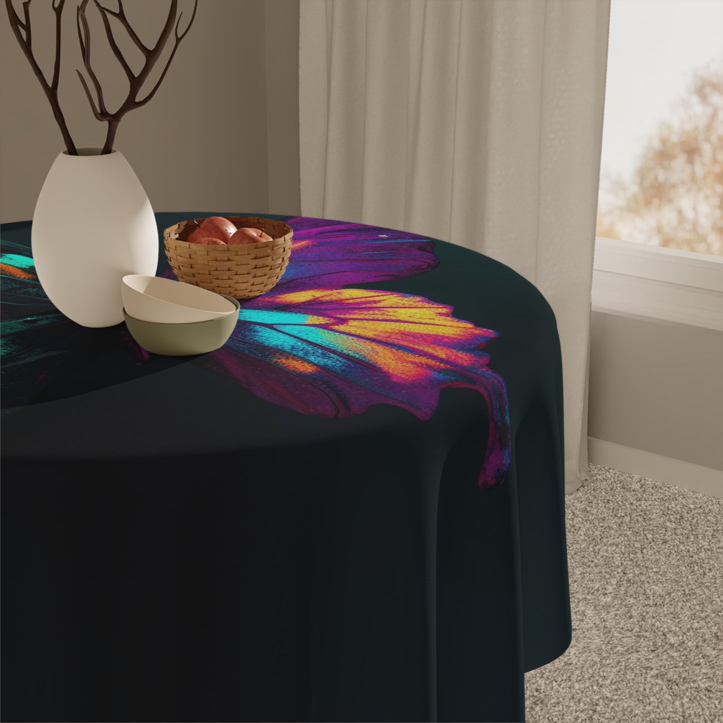 Tablecloth Hyper Colorful Butterfly Purple 3
