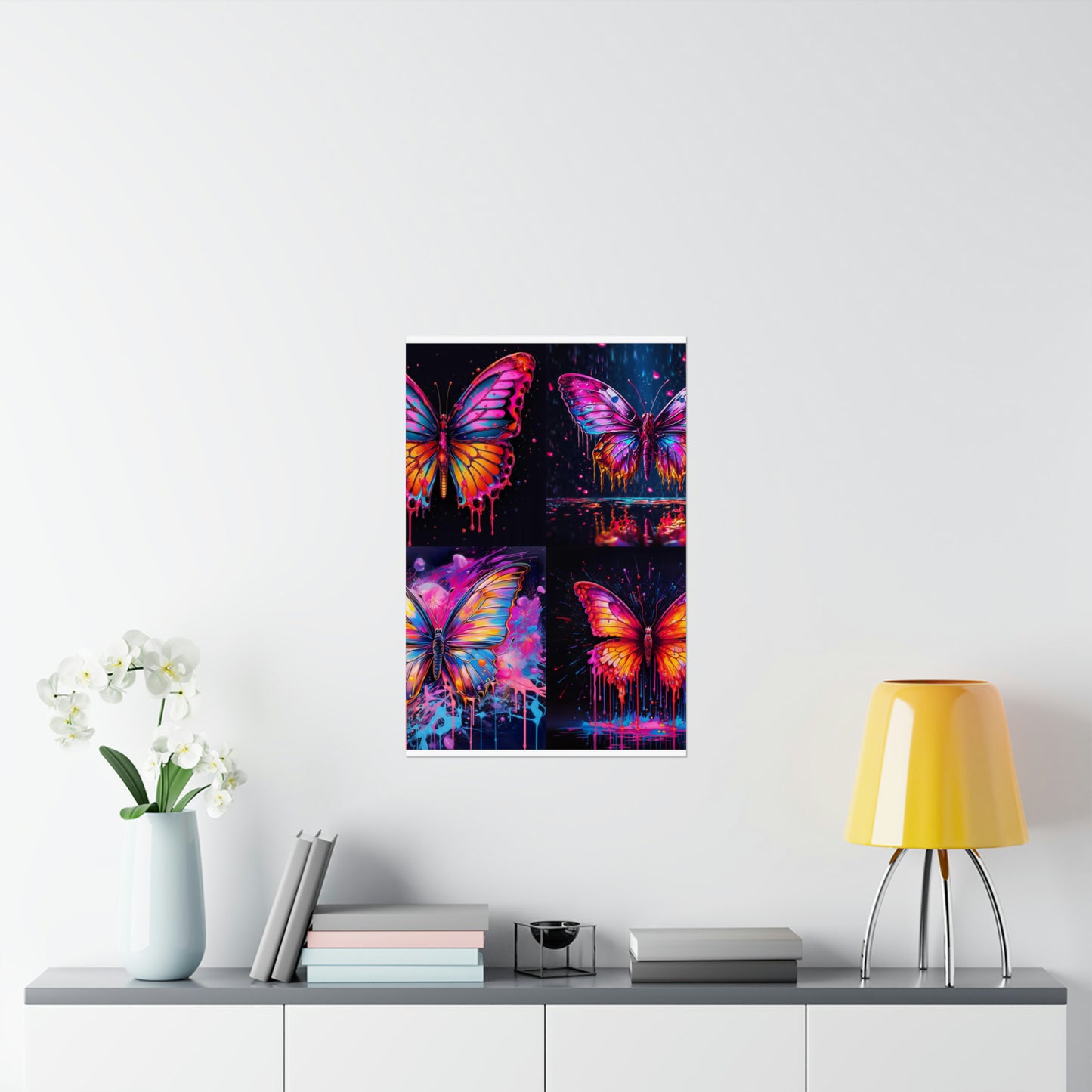 Premium Matte Vertical Posters Pink Butterfly Flair 5