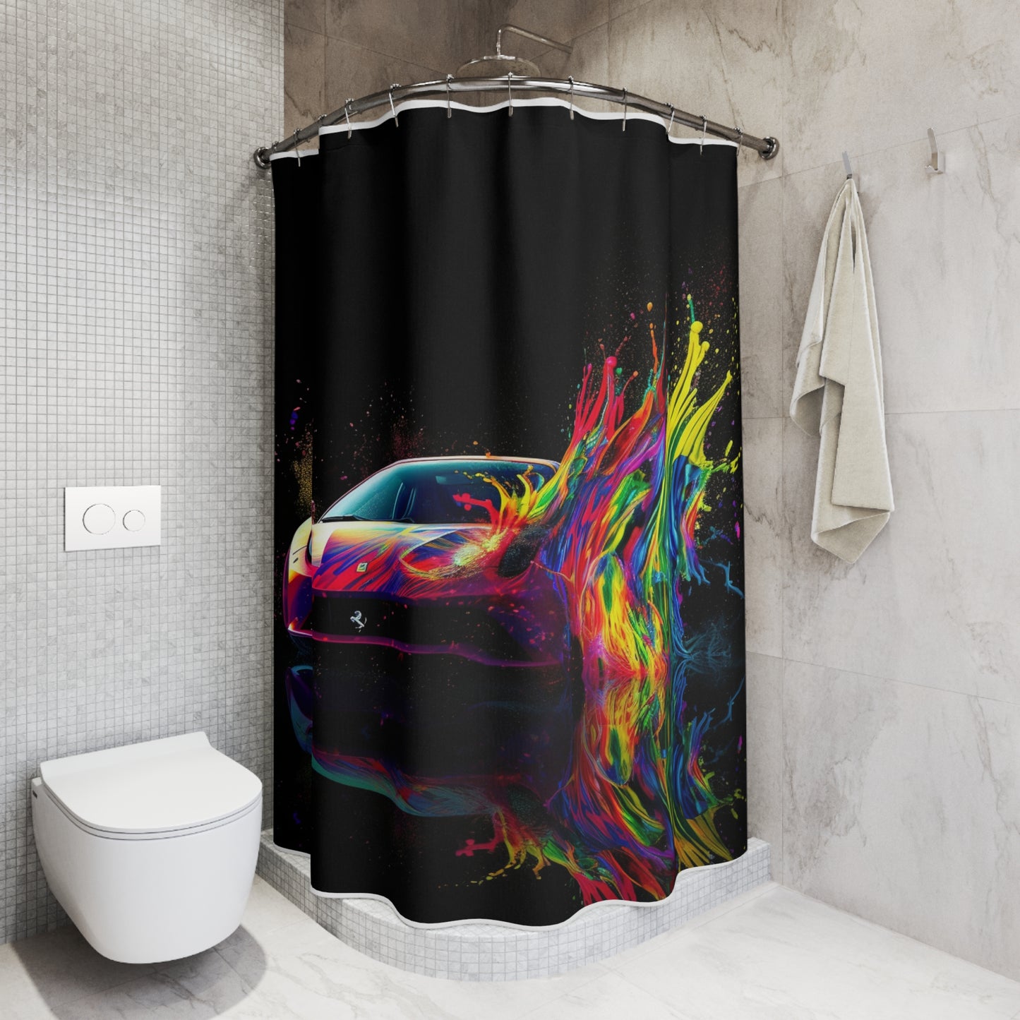Polyester Shower Curtain Ferrari Fusion Water 3