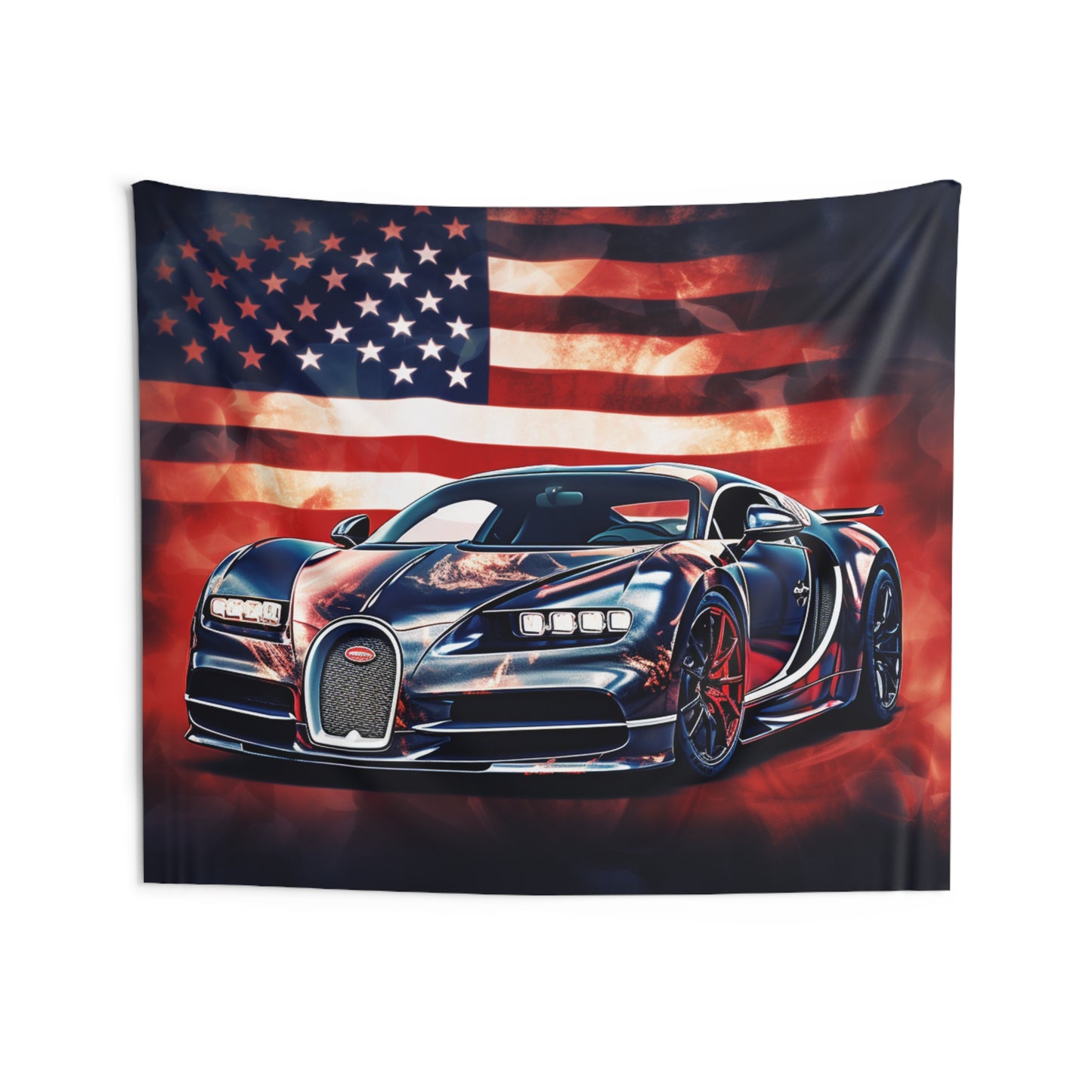 Indoor Wall Tapestries Abstract American Flag Background Bugatti 4