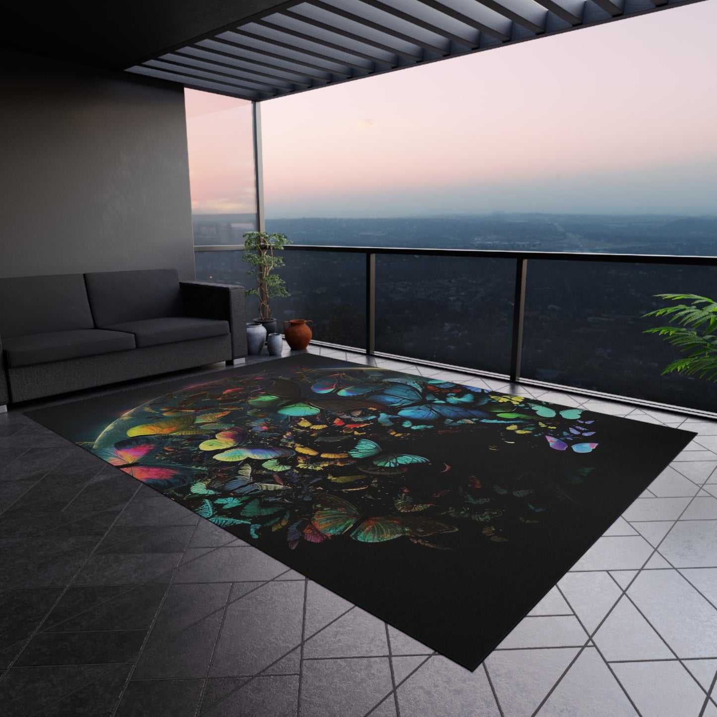 Outdoor Rug Moon Butterfly 4