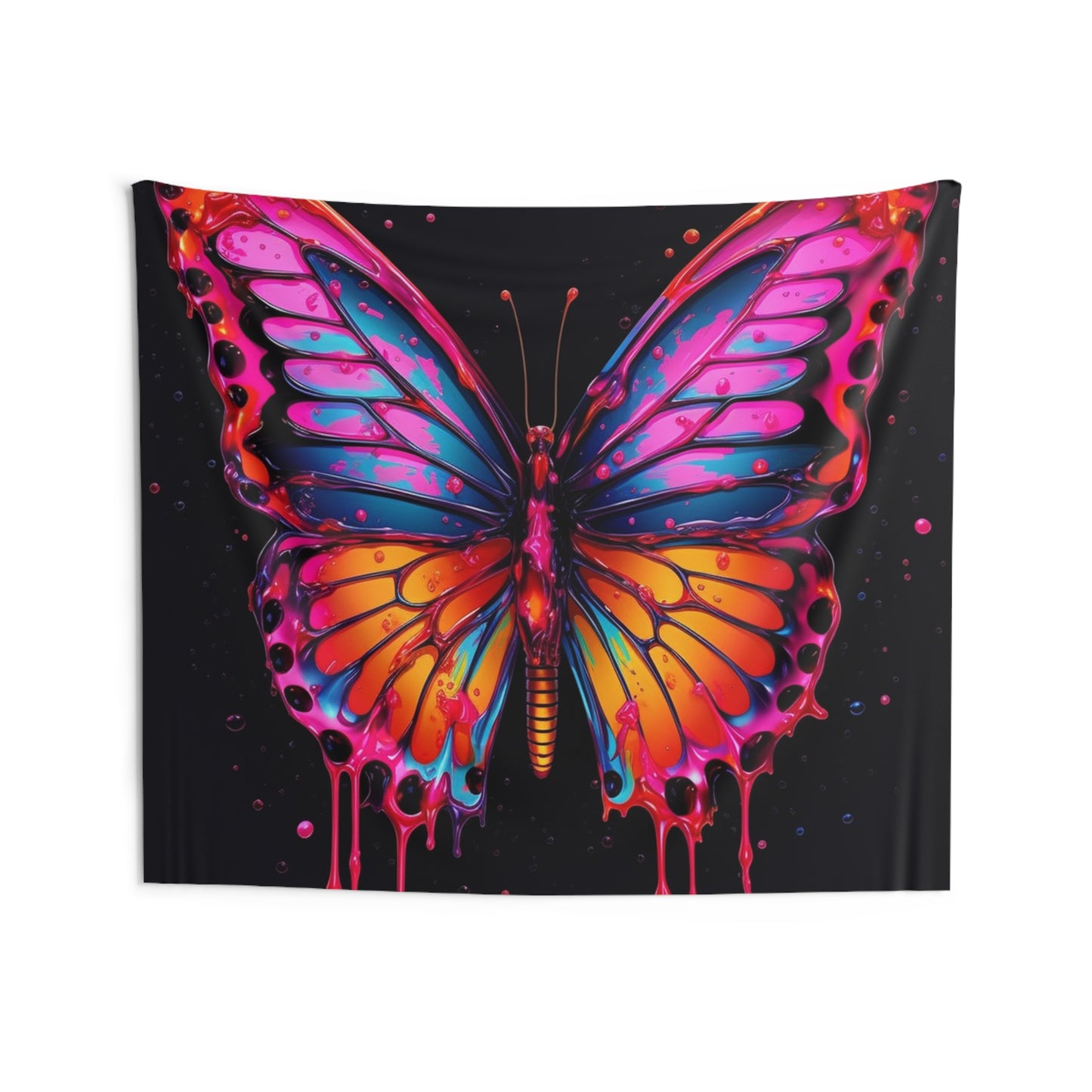 Indoor Wall Tapestries Pink Butterfly Flair 1