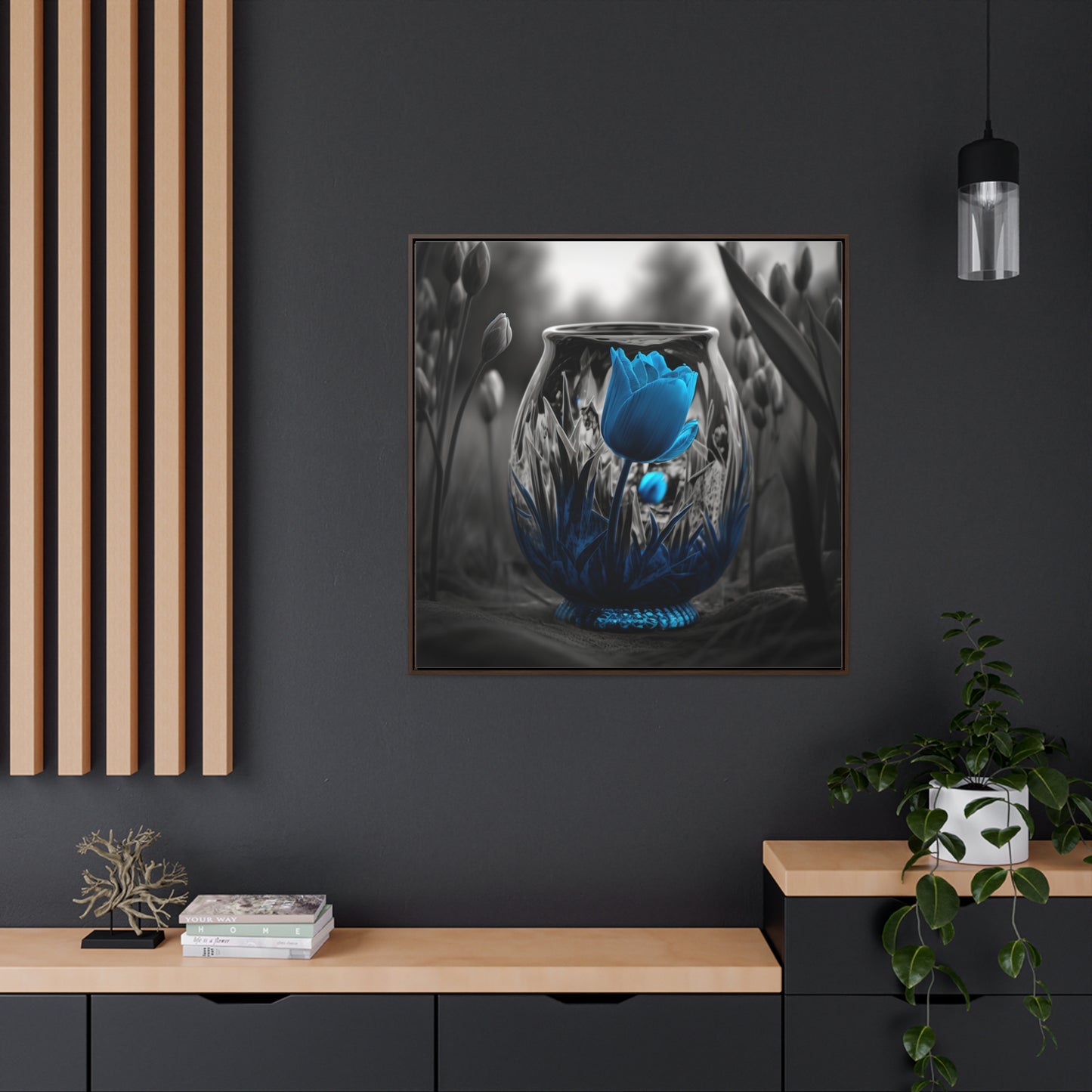 Gallery Canvas Wraps, Square Frame Tulip Blue 6