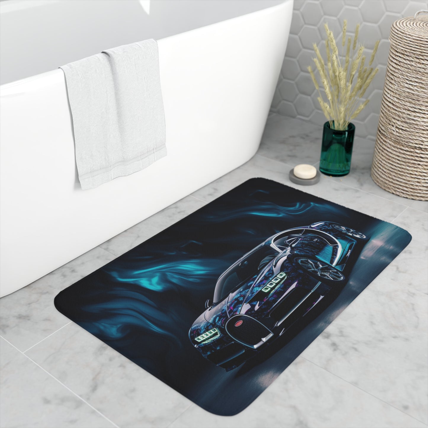 Memory Foam Bath Mat Hyper Bugatti 1