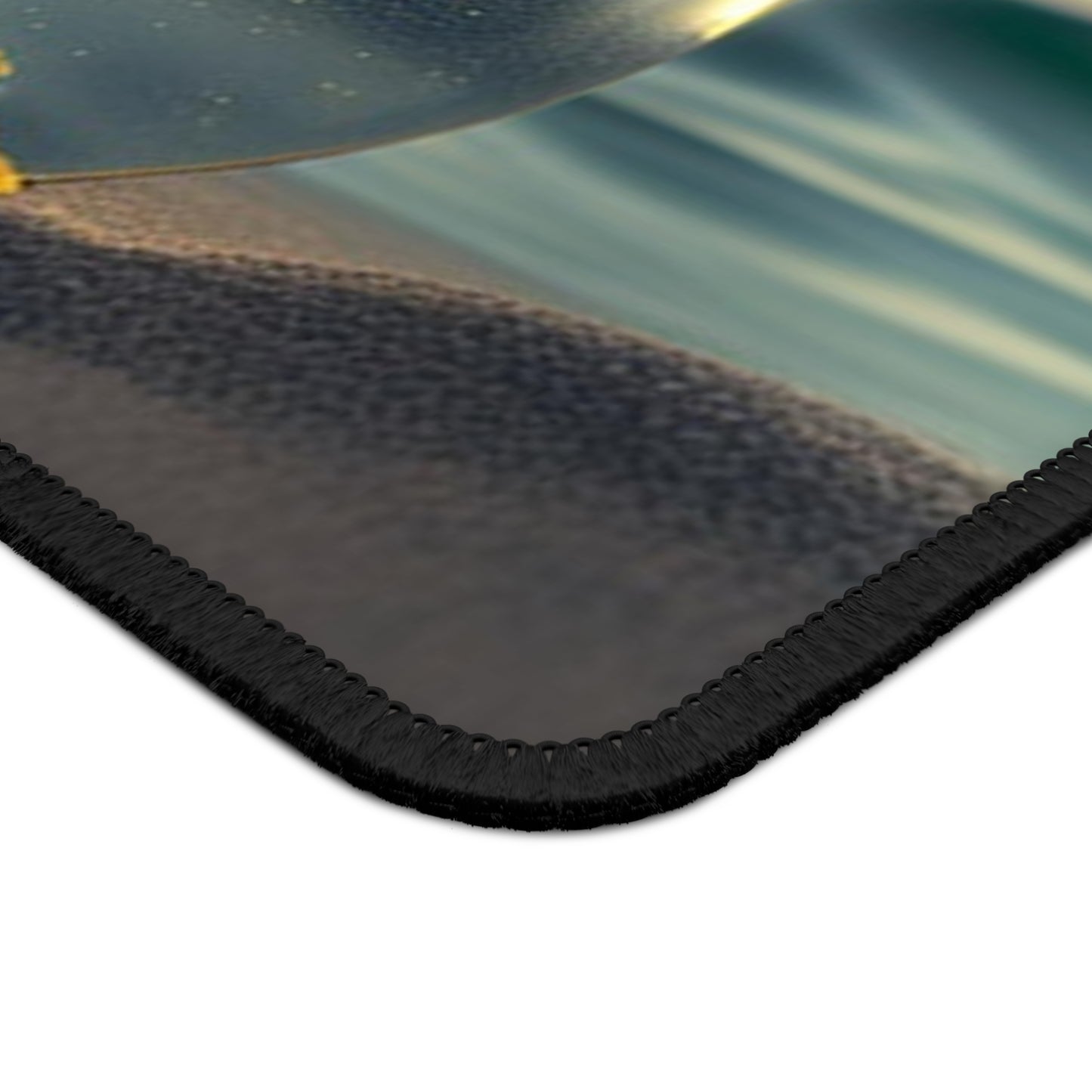 Gaming Mouse Pad Yellow Hibiscus glass 2