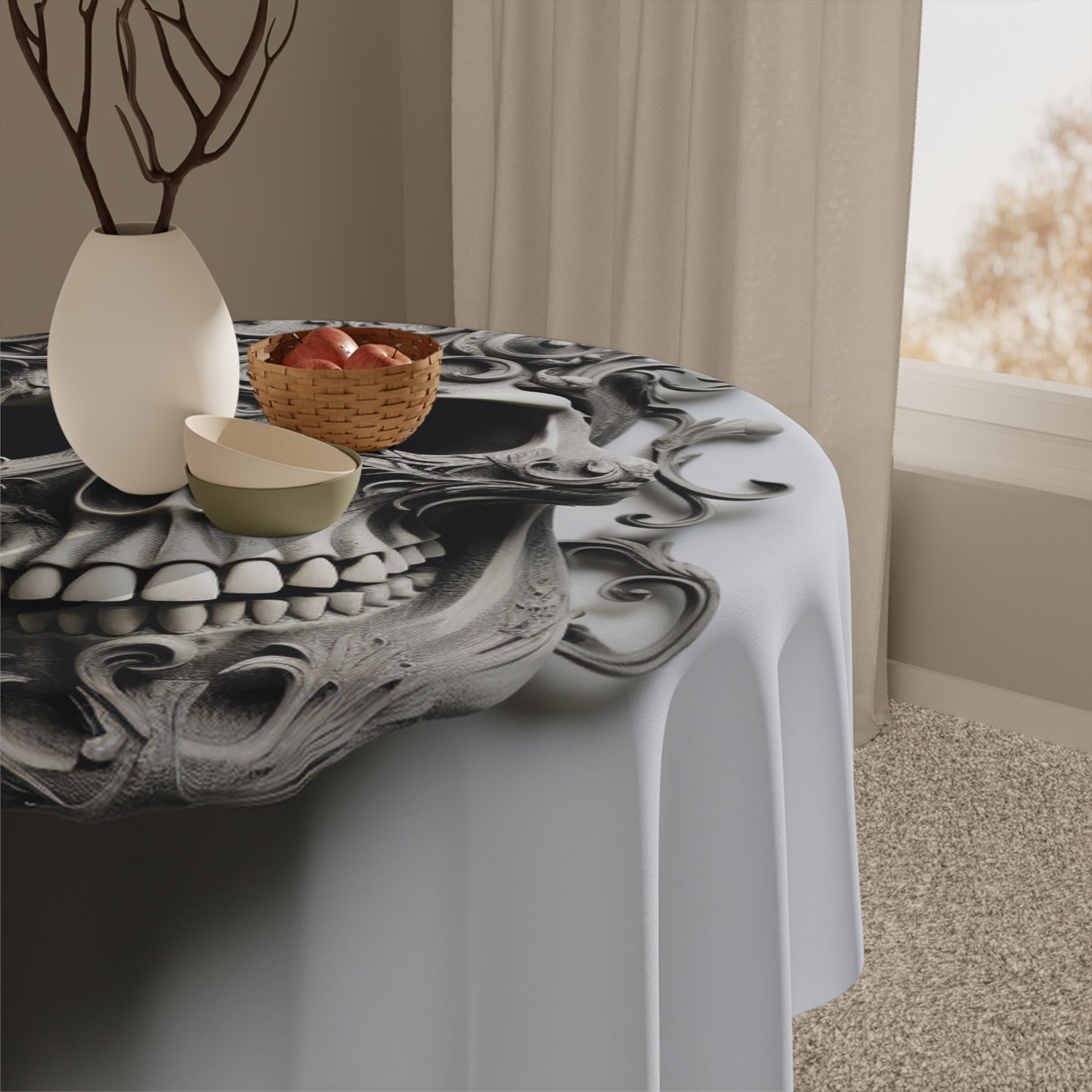 Tablecloth Skull Treble Clef 2