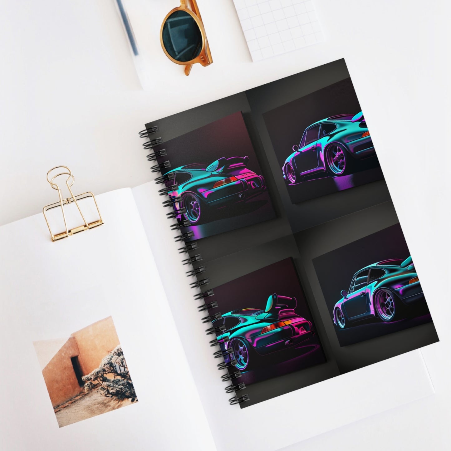 Spiral Notebook - Ruled Line Porsche Purple 5