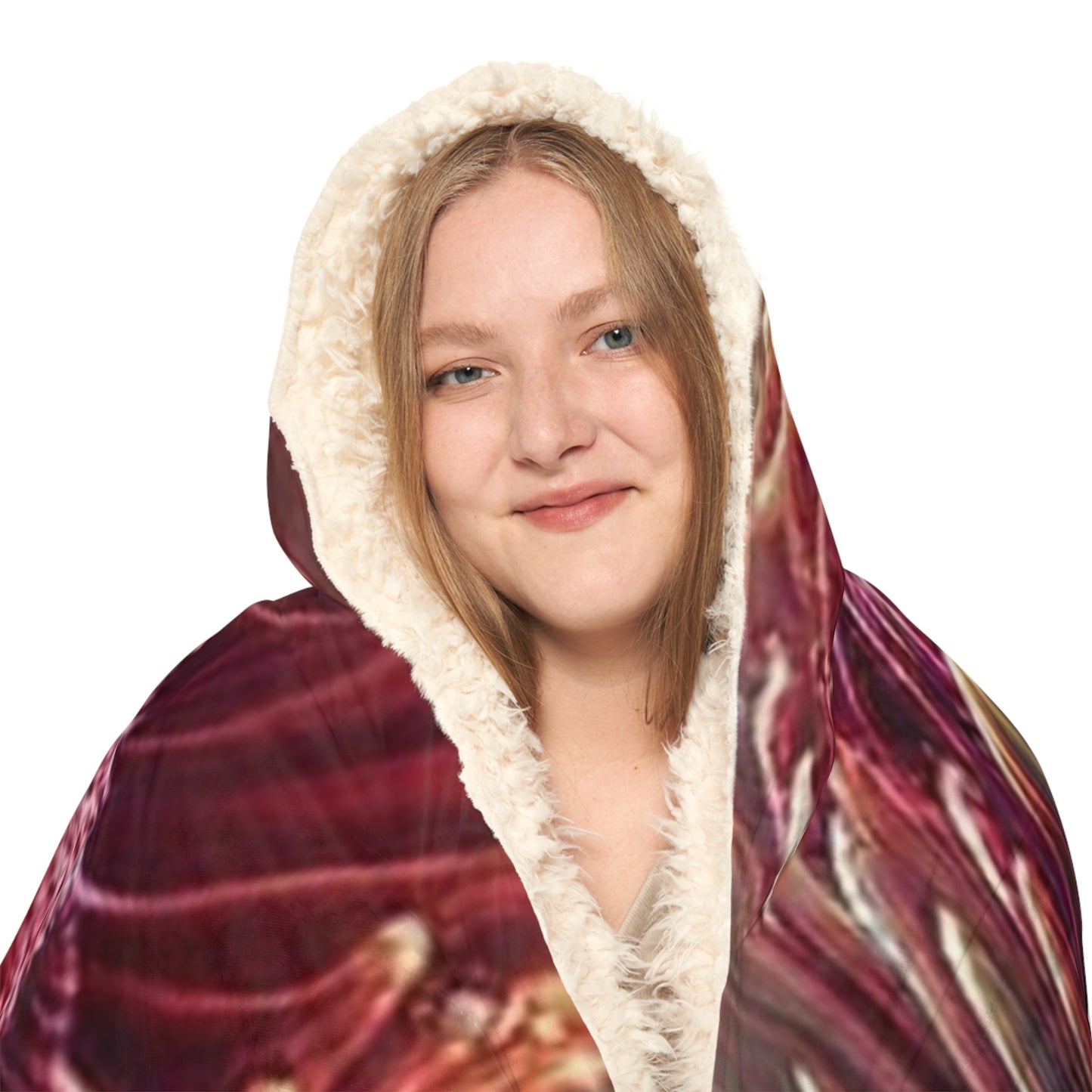 Snuggle Hooded Blanket Flower Arangment 1