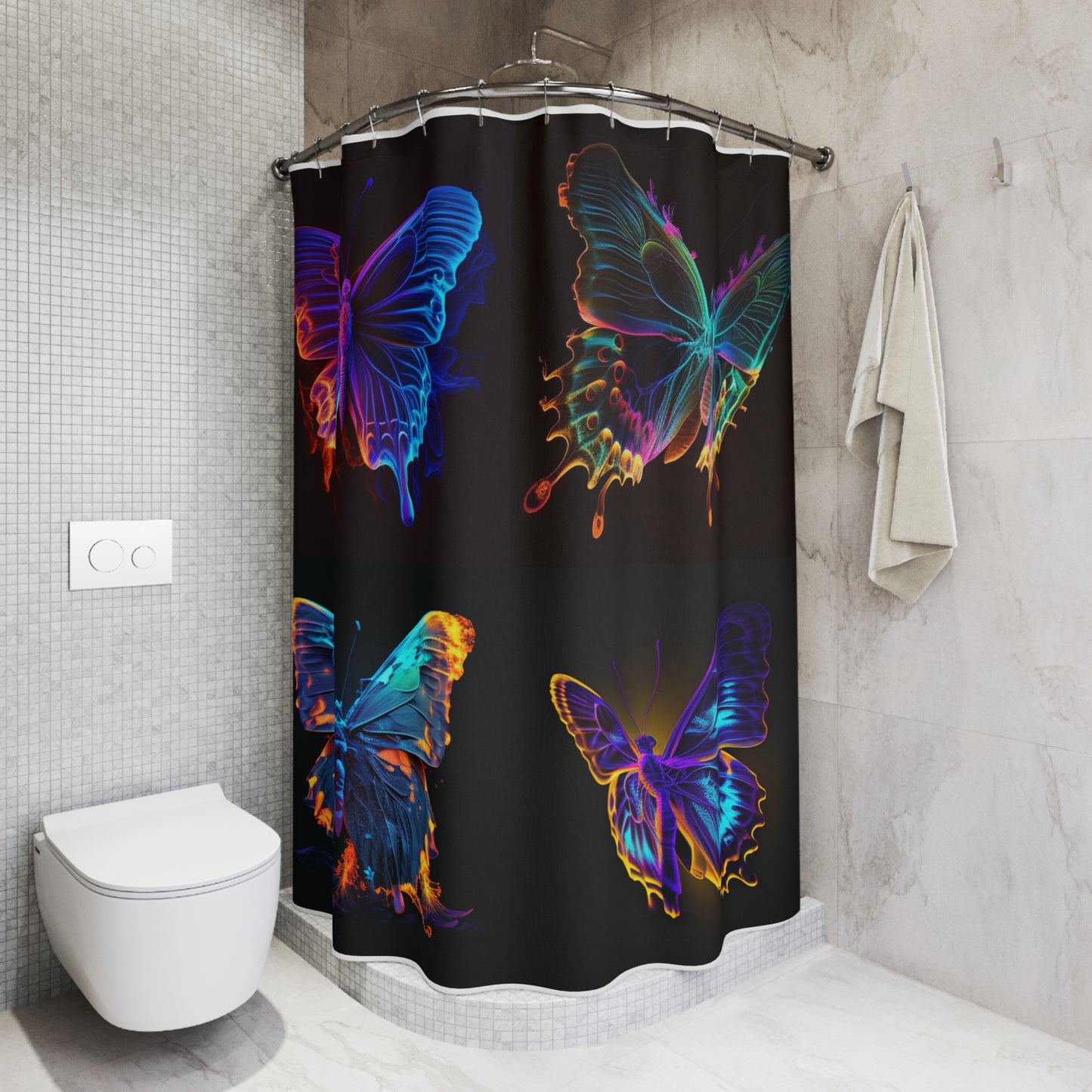 Polyester Shower Curtain Thermal Butterfly 5